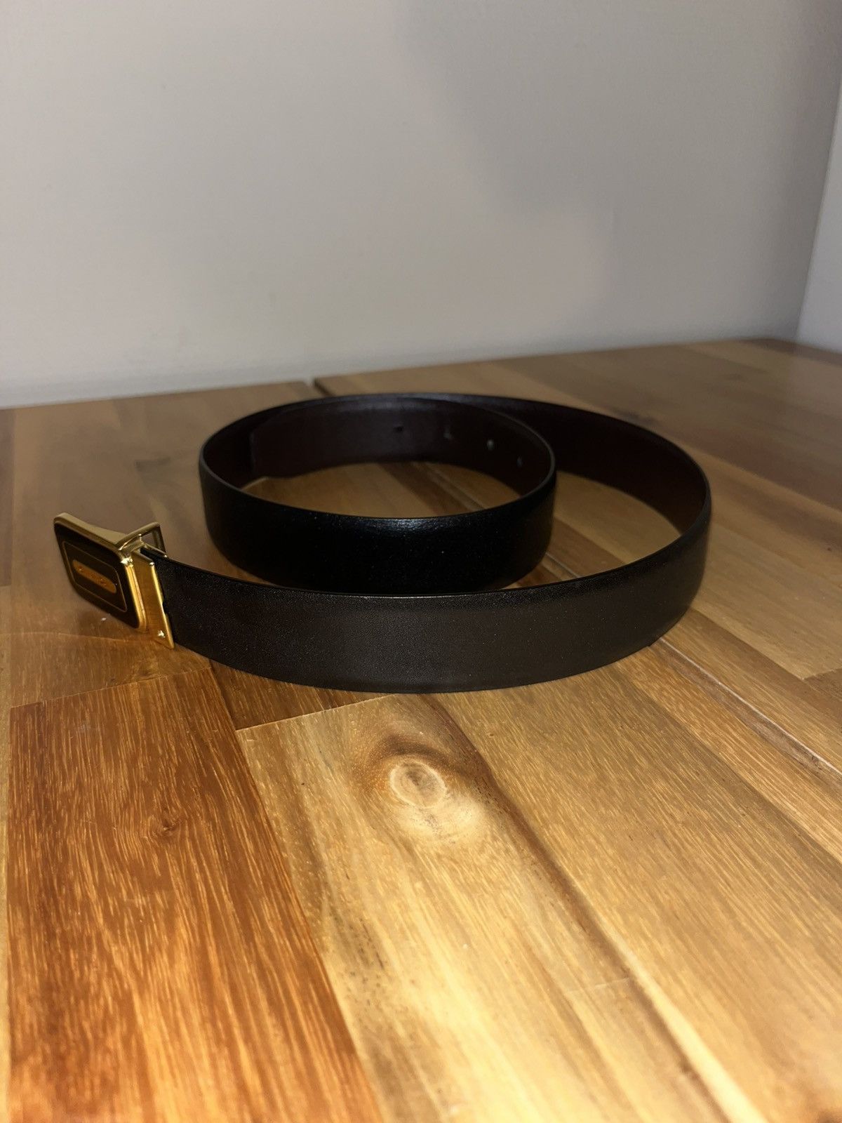 Dior Dior Vintage Gold Buckle Black Leather Belt 32 Size ONE SIZE - 3 Thumbnail