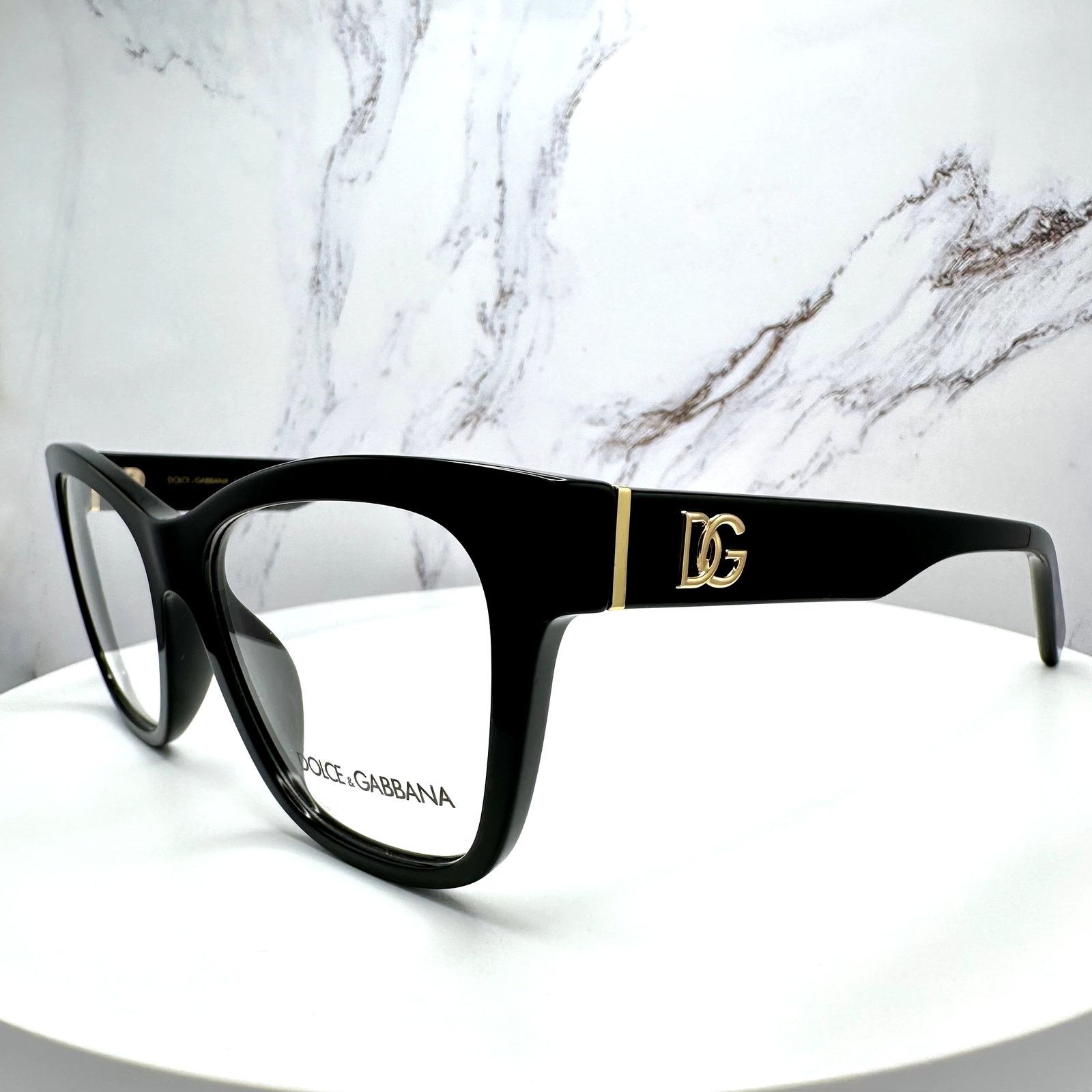 Dolce & Gabbana New Dolce&Gabbana Eyeglasses Black Square Gold Metal Frames Size ONE SIZE - 14 Thumbnail