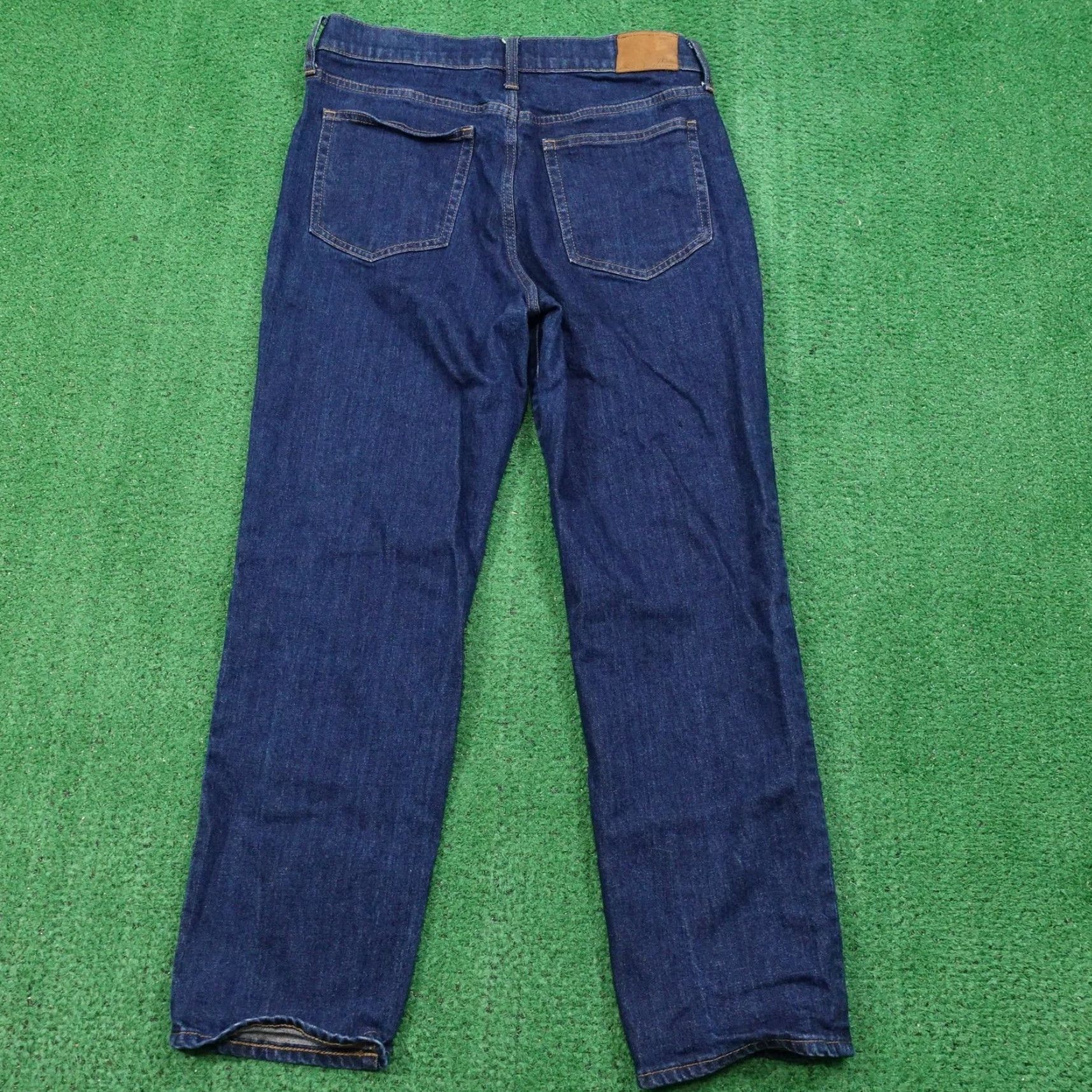 J.Crew J.Crew Men's Classic Straight Jeans 29 Dark Wash Blue Denim Stretch Size US 29 - 4 Thumbnail
