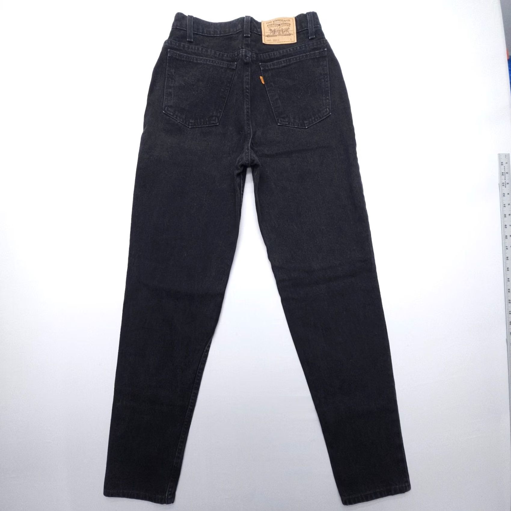 Levi's VINTAGE Levi's Jeans Womens 12 Long Black 90s USA 921 Tapered Orange Tab 5-Pocket Denim Size 34" / US 12 / IT 48 - 2 Thumbnail