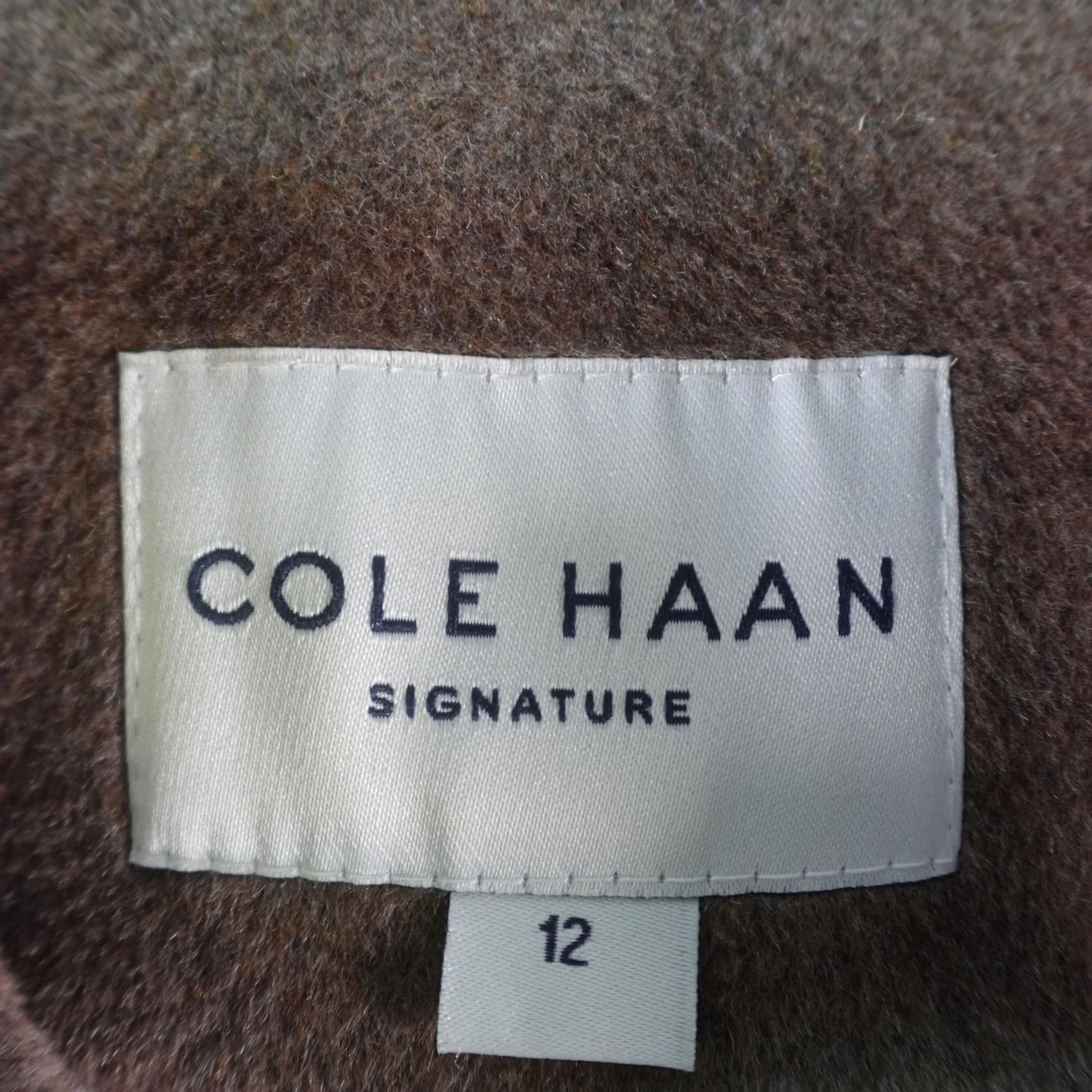 Cole Haan Cole Haan Coat Womens 12 Brown Wool Hooded Lined Single-Breasted Overcoat Size XL / US 12-14 / IT 48-50 - 4 Thumbnail