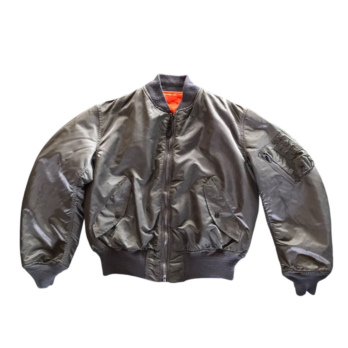 Schott Rare Vintage Schott MA 1 Flight Bomber Jacket Size US L / EU 52-54 / 3 - 1 Thumbnail
