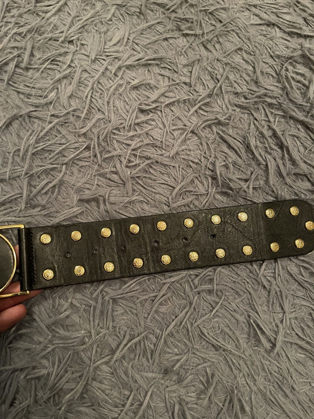 Versace Gianni Versace 90s archive Medusa logo real leather belt Size 30 - 5 Thumbnail