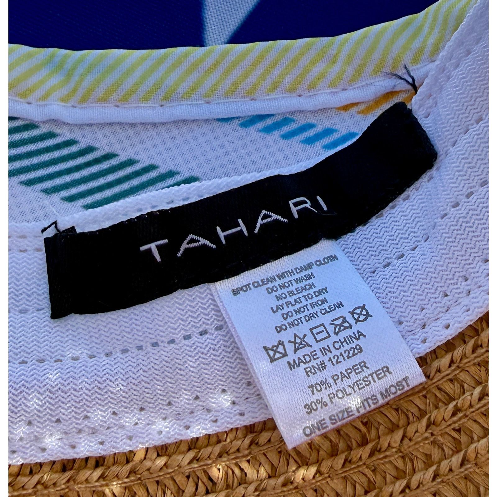 Other TAHARI Wide Brim Roll Up Sun Hat Packable Blend OS White Size ONE SIZE - 5 Thumbnail