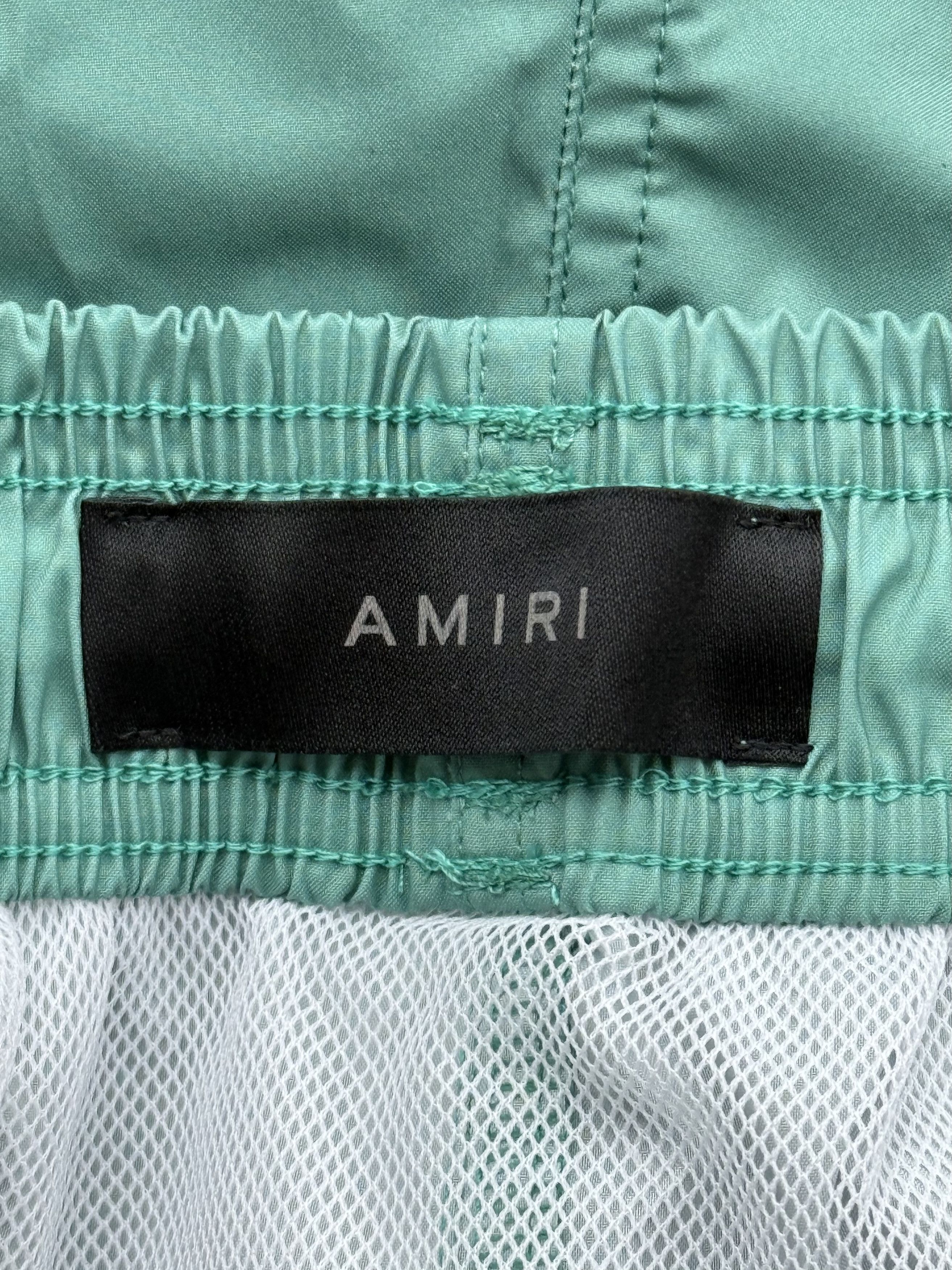 Amiri Amiri Sea Blue Wave Logo Swimshorts Size US 30 / EU 46 - 3 Thumbnail