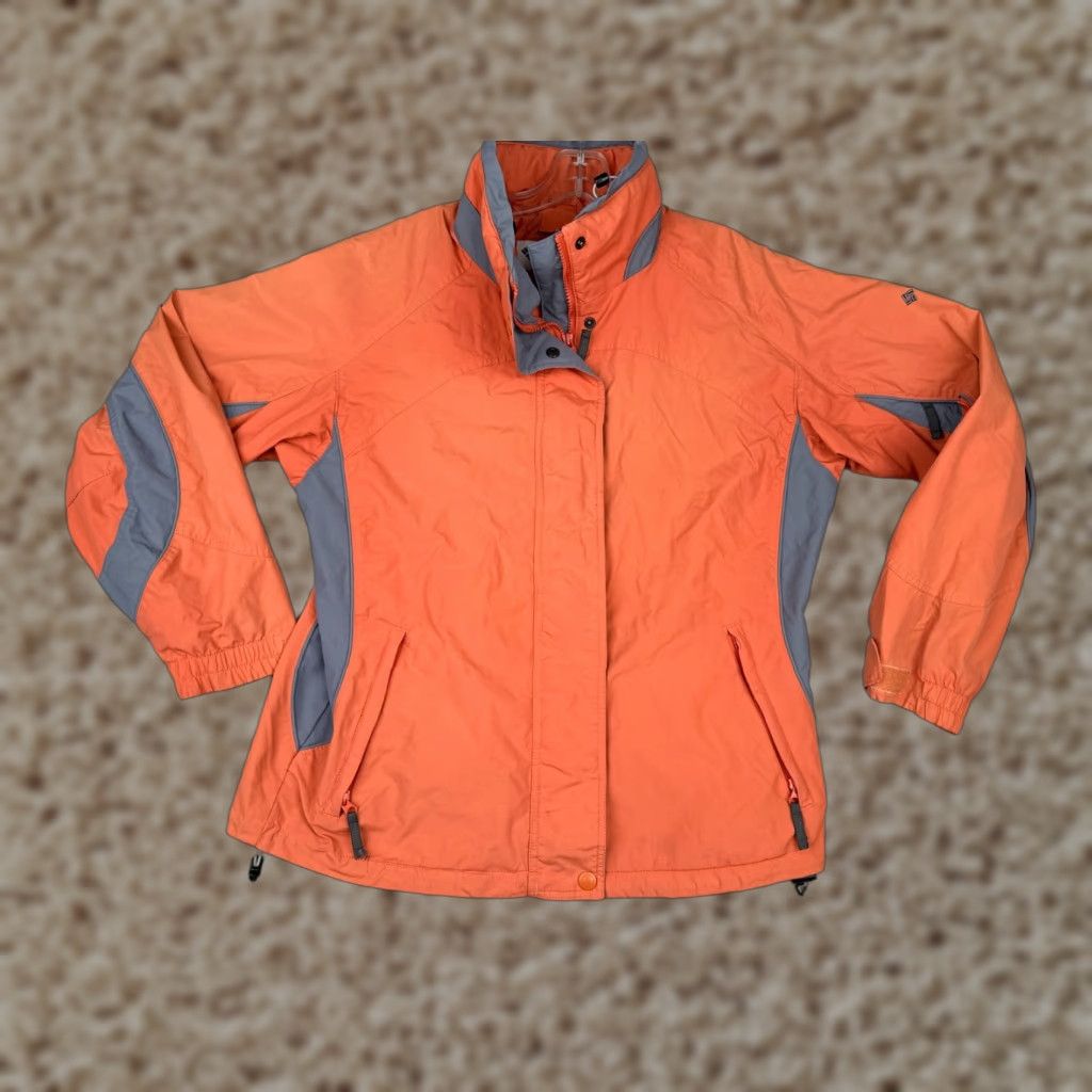 Vintage Columbia Jacket Women L Orange Gray Full Zip 3-IN-1 Shell Only Bugaboo Size L / US 10 / IT 46 - 1 Thumbnail
