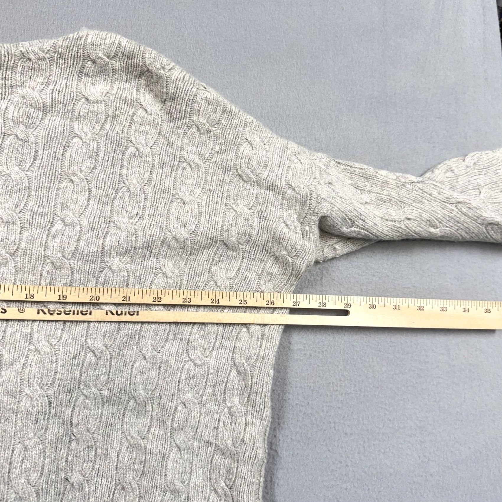 Polo Ralph Lauren Ralph Lauren Sport Sweater Womens Large Gray Cable Knit Boat Neck Pullover Size L / US 10 / IT 46 - 5 Thumbnail