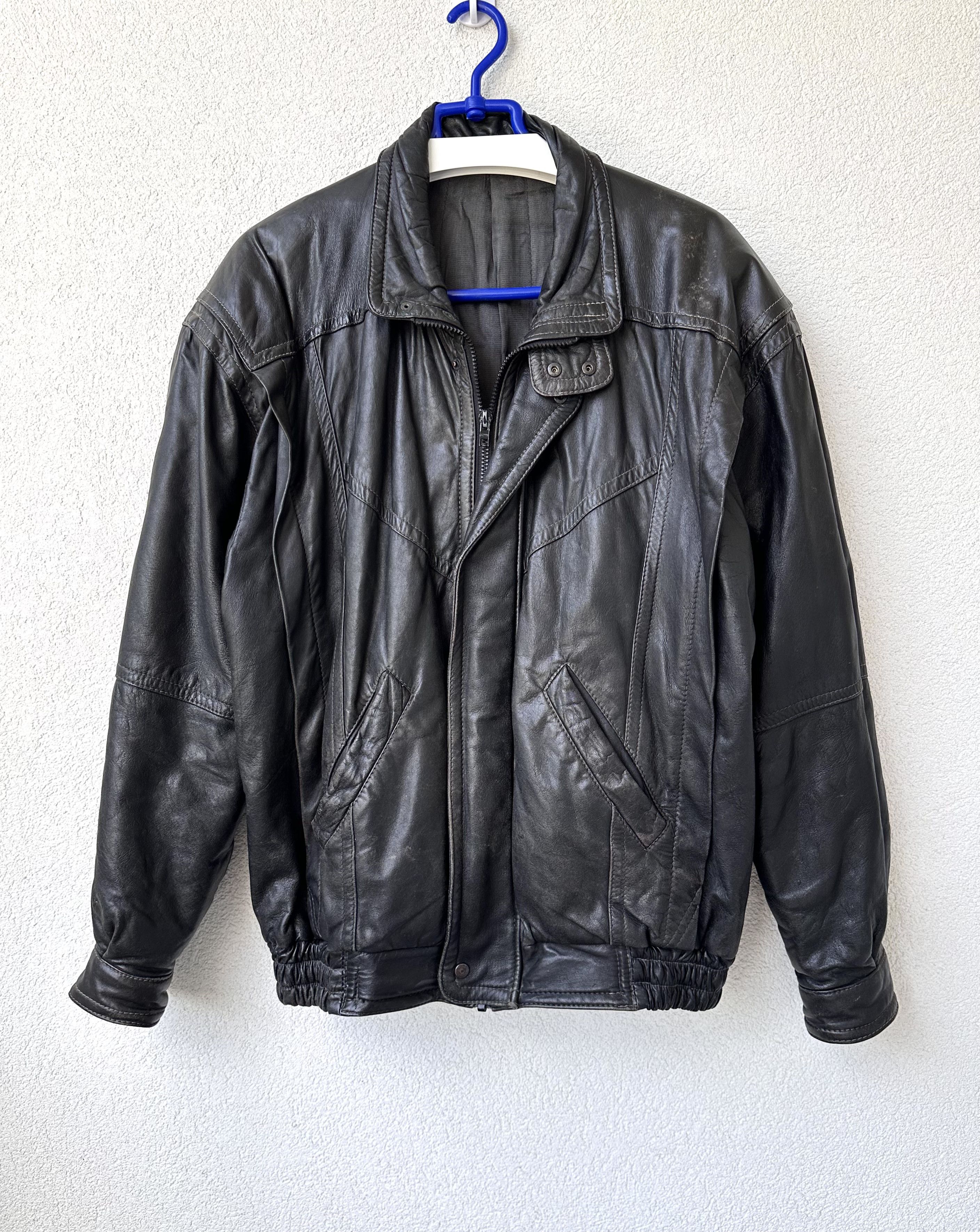Vintage Leather jacket male boxy avant garde Size US L / EU 52-54 / 3 - 3 Thumbnail