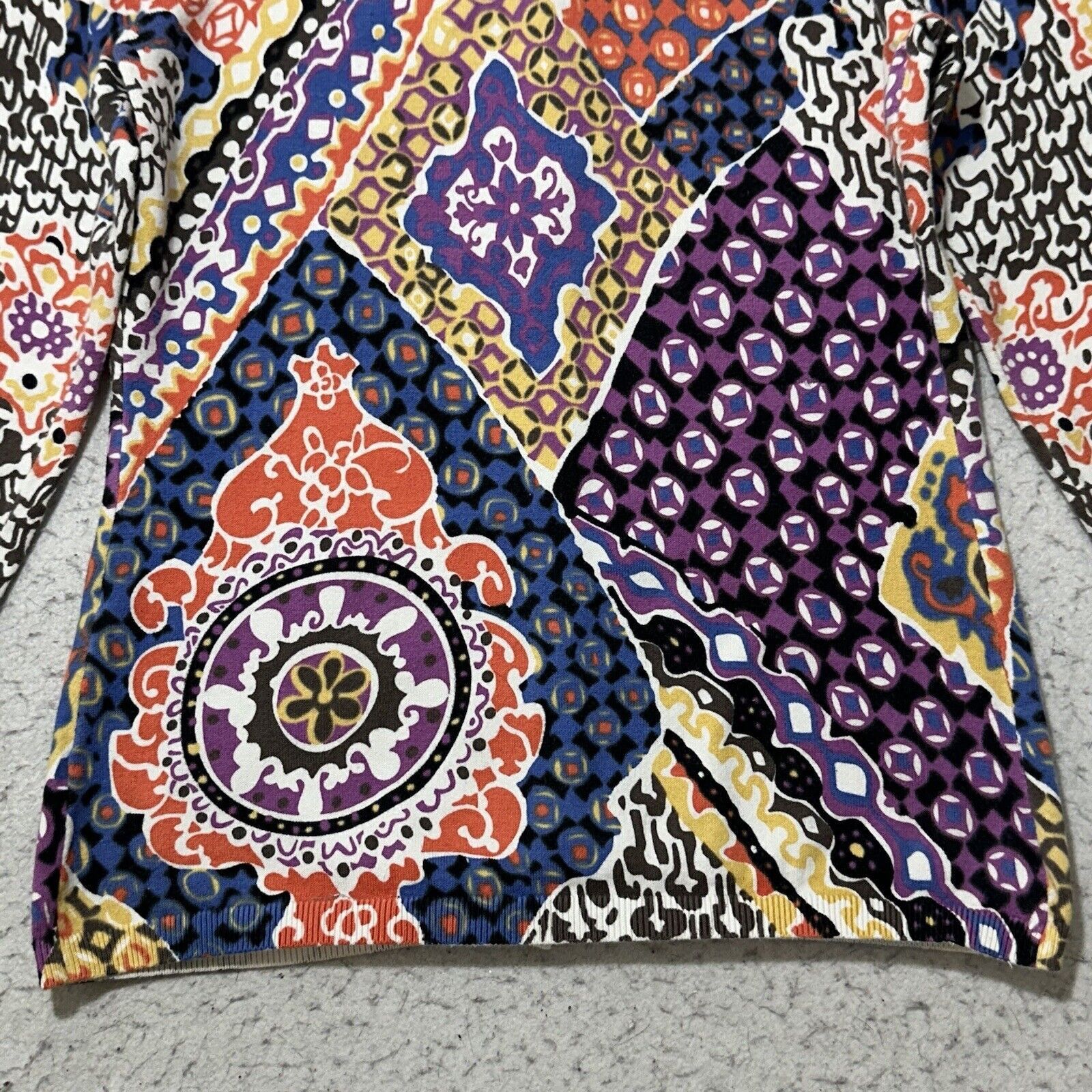 Other Harold's XS Patchwork Button Down Cardigan Sweater Size XS / US 0-2 / IT 36-38 - 11 Thumbnail