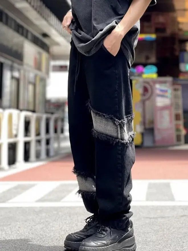 Japanese Brand × Jean Retro loose wide leg patchwork jeans Size US 32 / EU 48 - 5 Thumbnail
