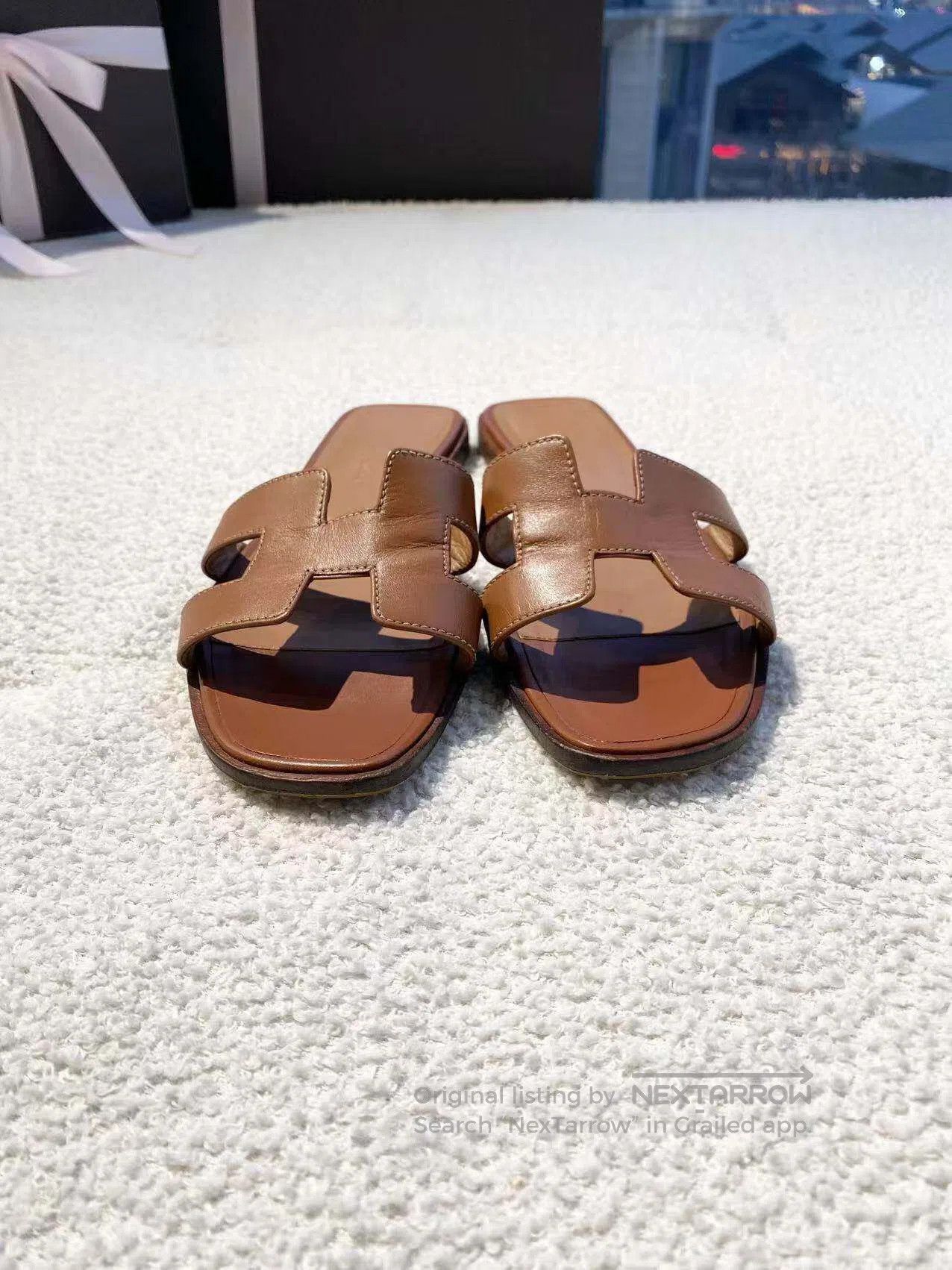 Hermes Hermes Classic Hlogo slippers| Size US 6 / IT 36 - 2 Thumbnail