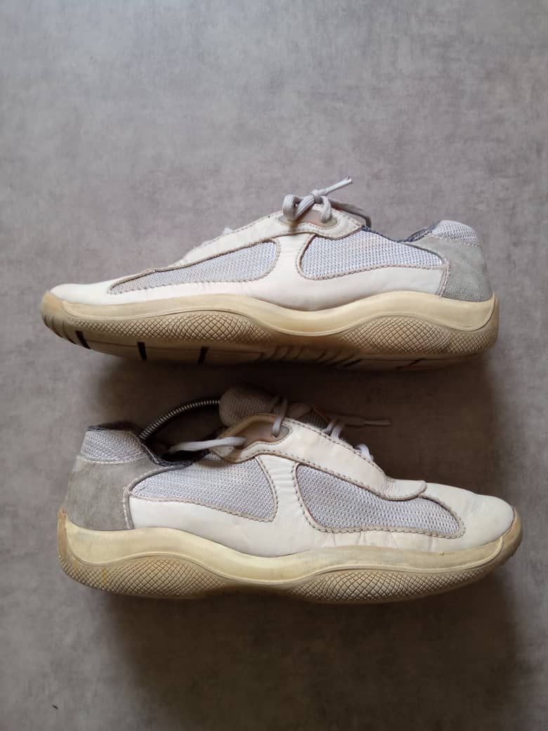 Prada PRADA America's Cup Cream sneakers Vibram sole 10.5 Size US 10 / EU 43 - 1 Thumbnail