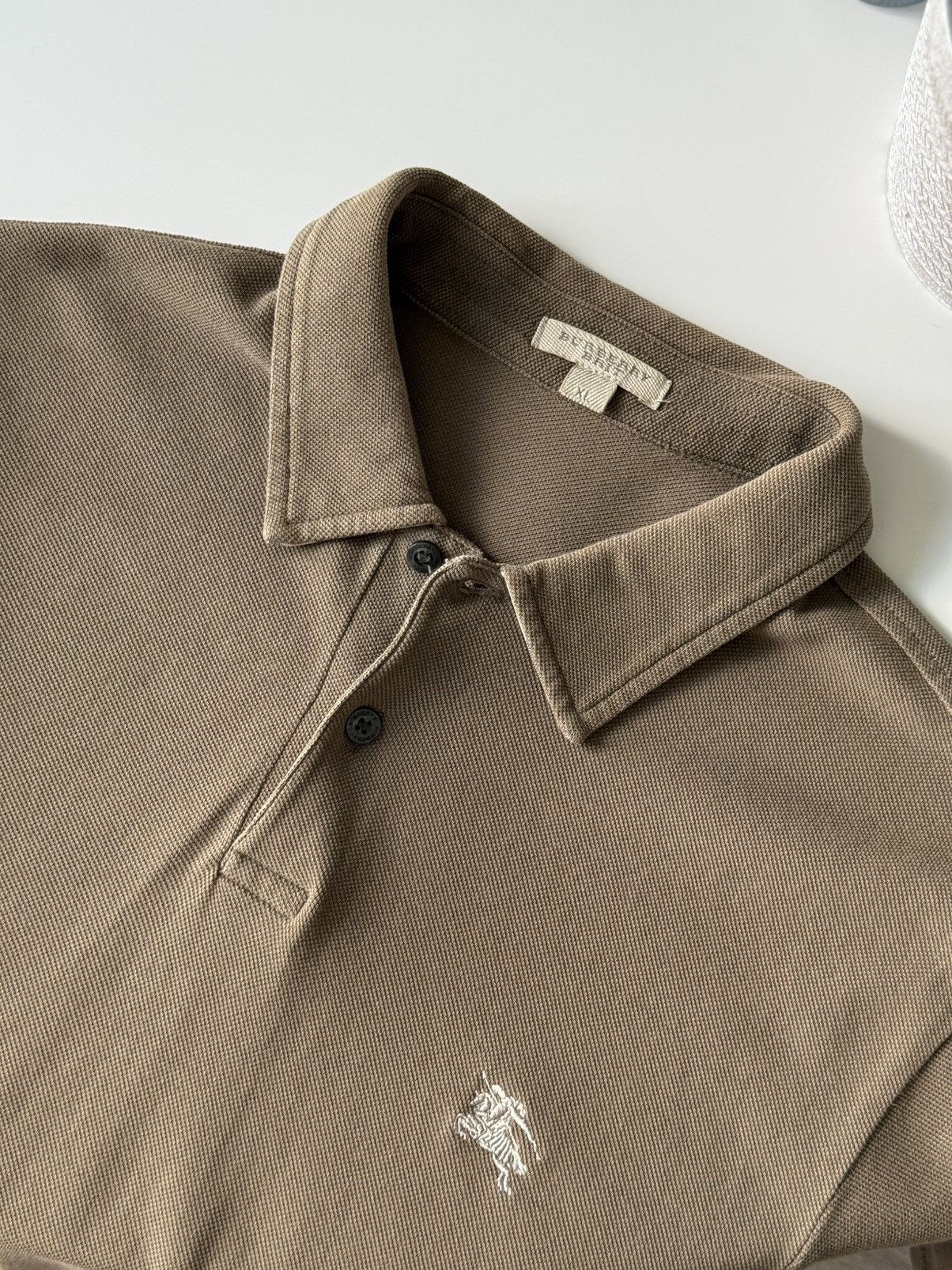 Burberry Burberry Brit Polos tee brown Nowa Check Size US XL / EU 56 / 4 - 3 Thumbnail