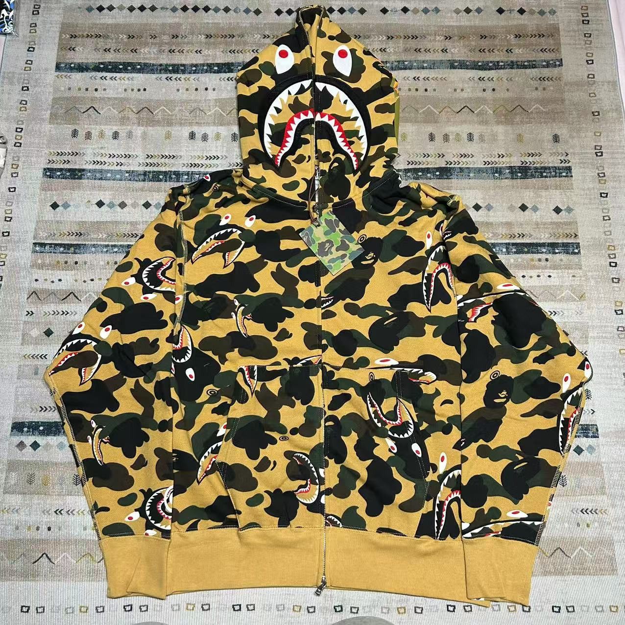 Bape × Neighborhood BAPE X NBHD TRIAL CAMO TWO FACE HALF ZIP