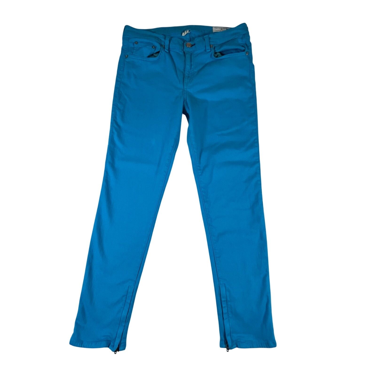 Rag & Bone Rag & Bone Zipper Capri Women’s Jeans Aqua Blue Denim Size 31" - 1 Thumbnail