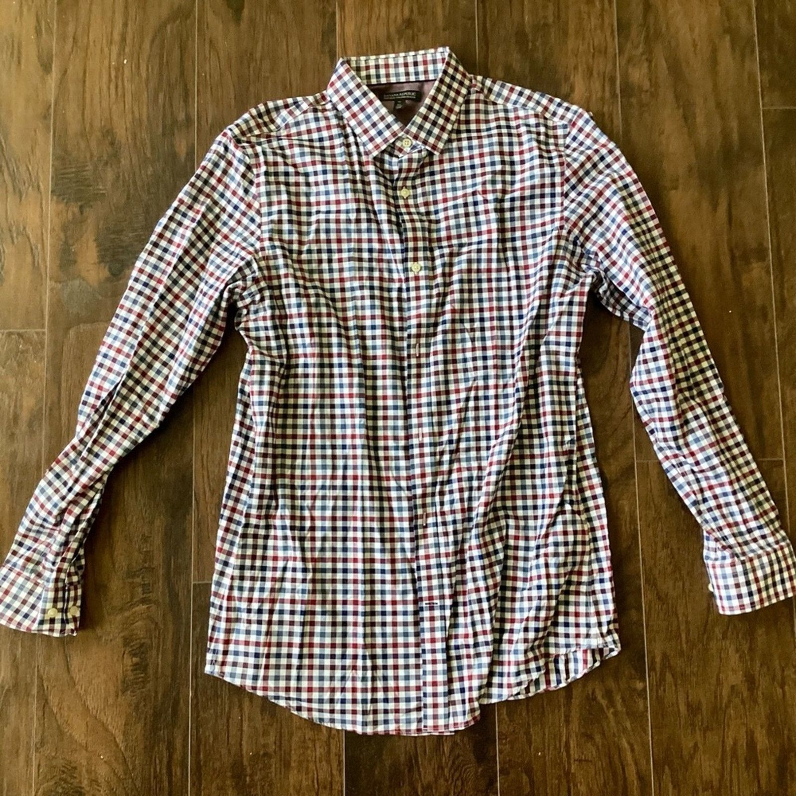 Banana Republic Banana Republic Non-Iron Slim Fit Button Down Size US XL / EU 56 / 4 - 2 Thumbnail
