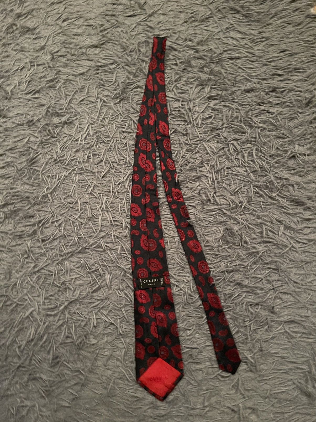 Celine 90s vintage 100% silk tie