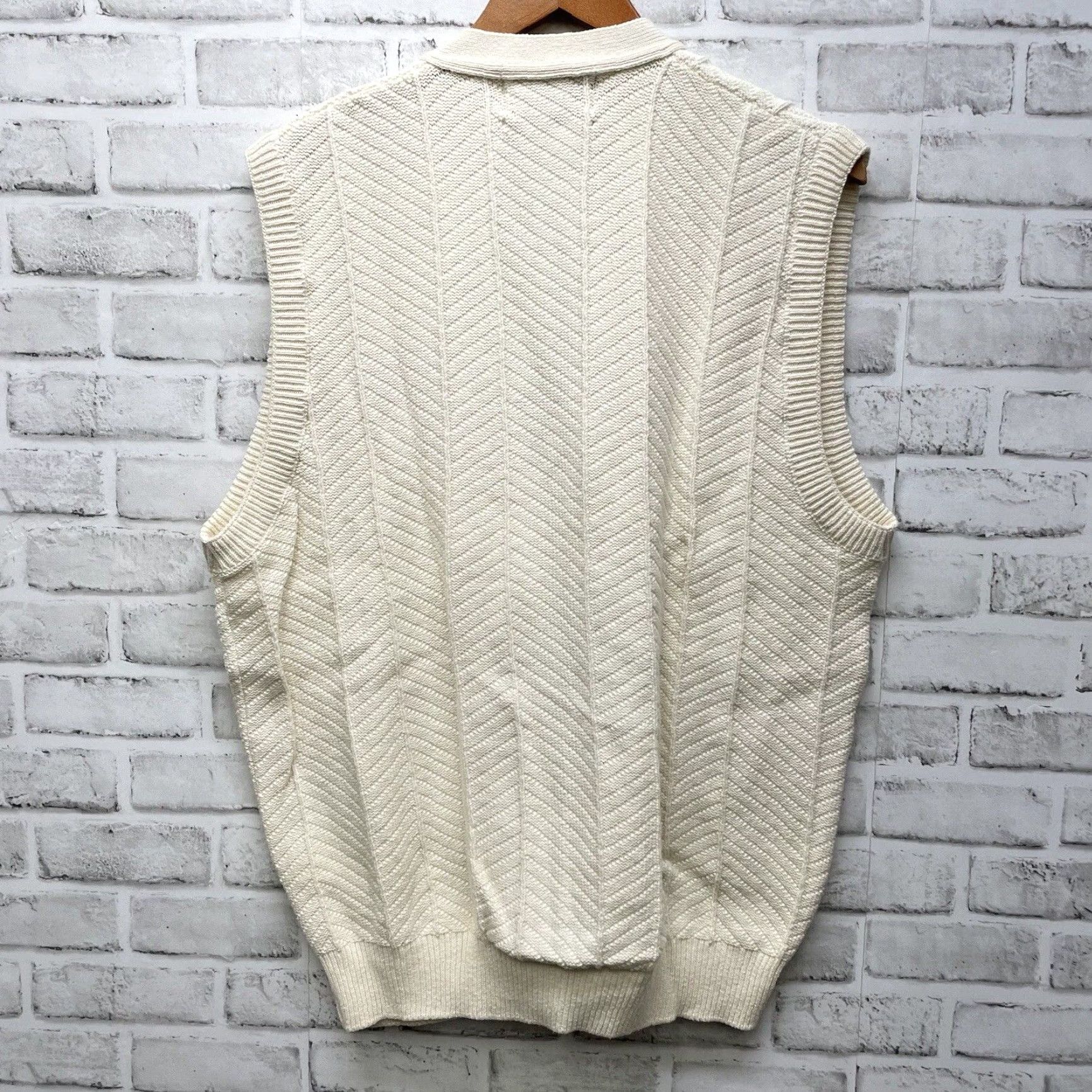 Vintage VTG Utopia American Collection Vest Mens XL White USA Wool Button up USC Size US XL / EU 56 / 4 - 5 Thumbnail