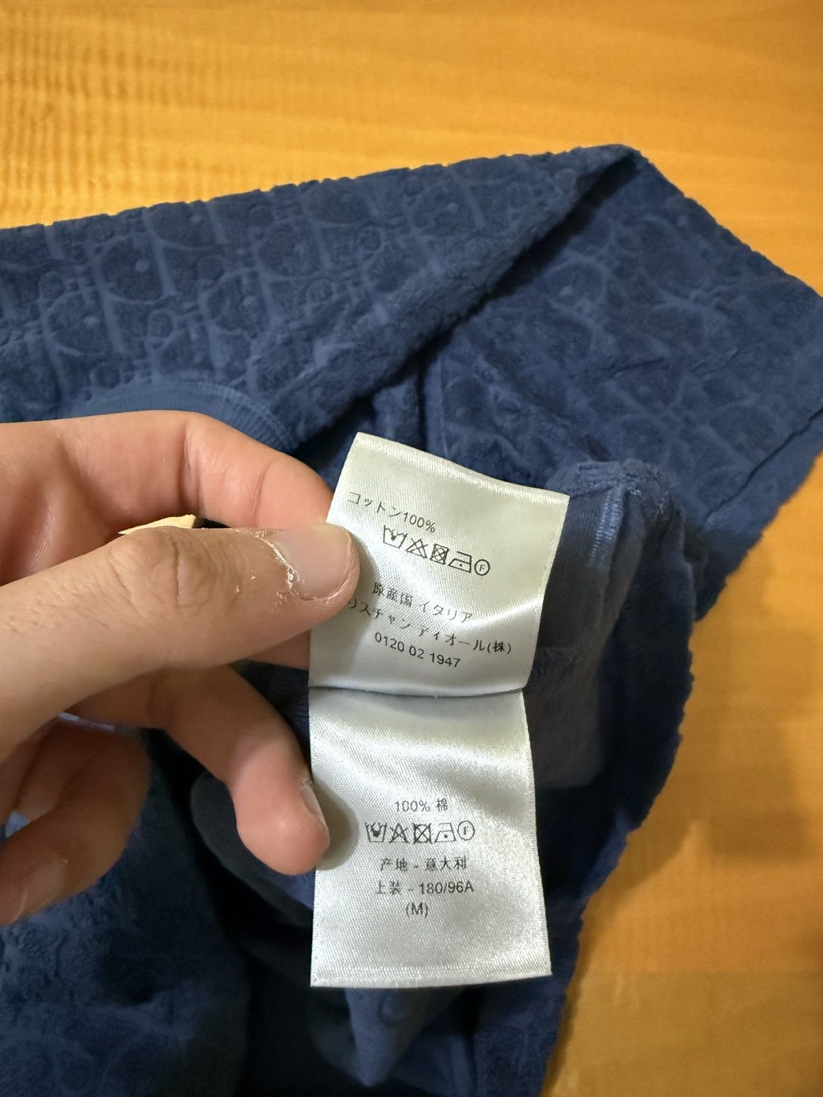 Dior Christian Dior Blue Towel Short Sleeve Size US M / EU 48-50 / 2 - 11 Thumbnail