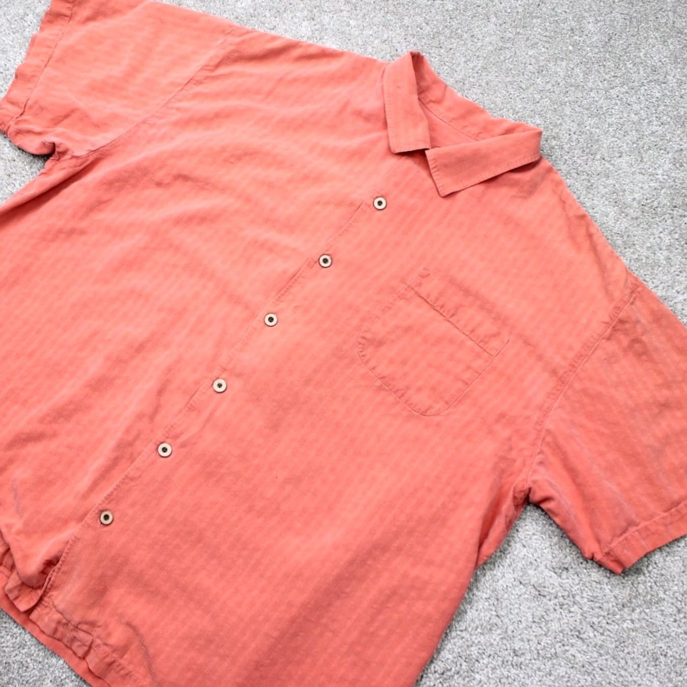 Tommy Bahama Tommy Bahama Camp Shirt Mens 2XL XXL Red Silk Short Sleeve Button-Up Casual Shirt Size US XXL / EU 58 / 5 - 4 Thumbnail