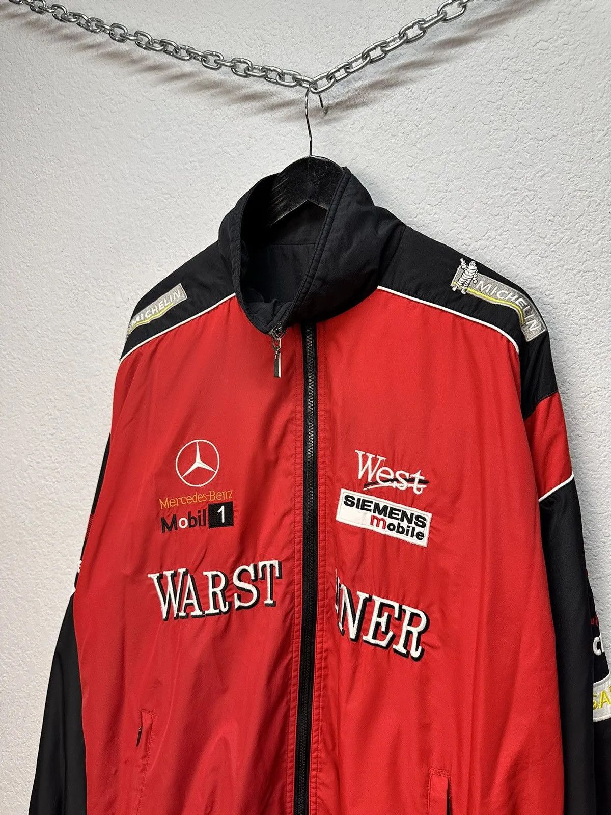 Mercedes-Benz Racing Jacket Moto Vodafone F1 Nascar Leather Red Bull Lucky Size US XL / EU 56 / 4 - 3 Thumbnail