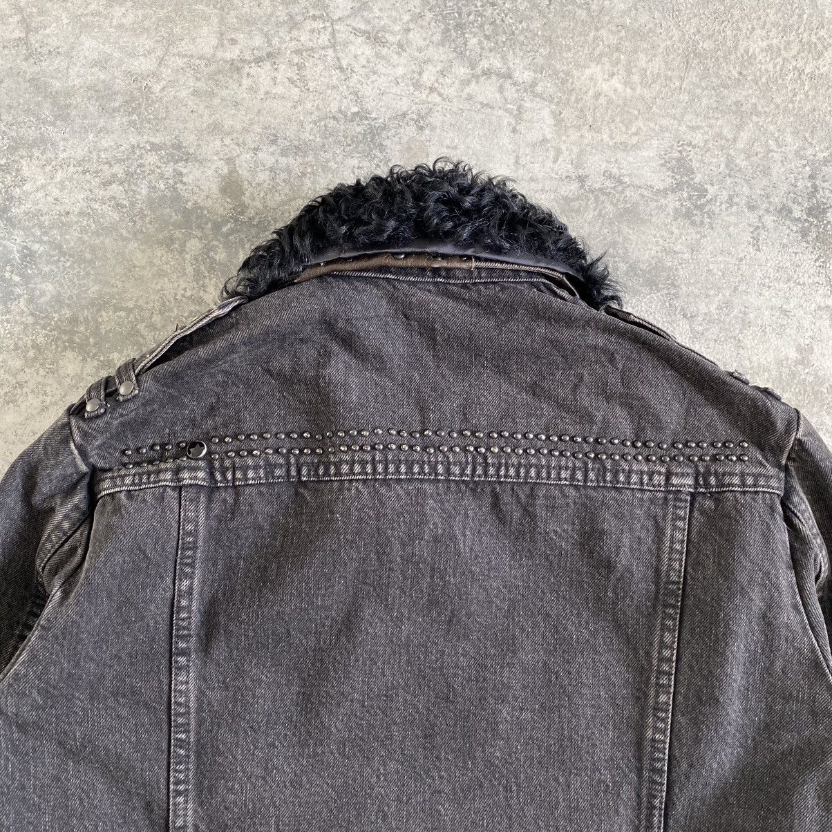 5351 POUR LES HOMMES 5351 Pour Les Homme Studded Distressed Fur Denim Jacket Size US S / EU 44-46 / 1 - 15 Thumbnail