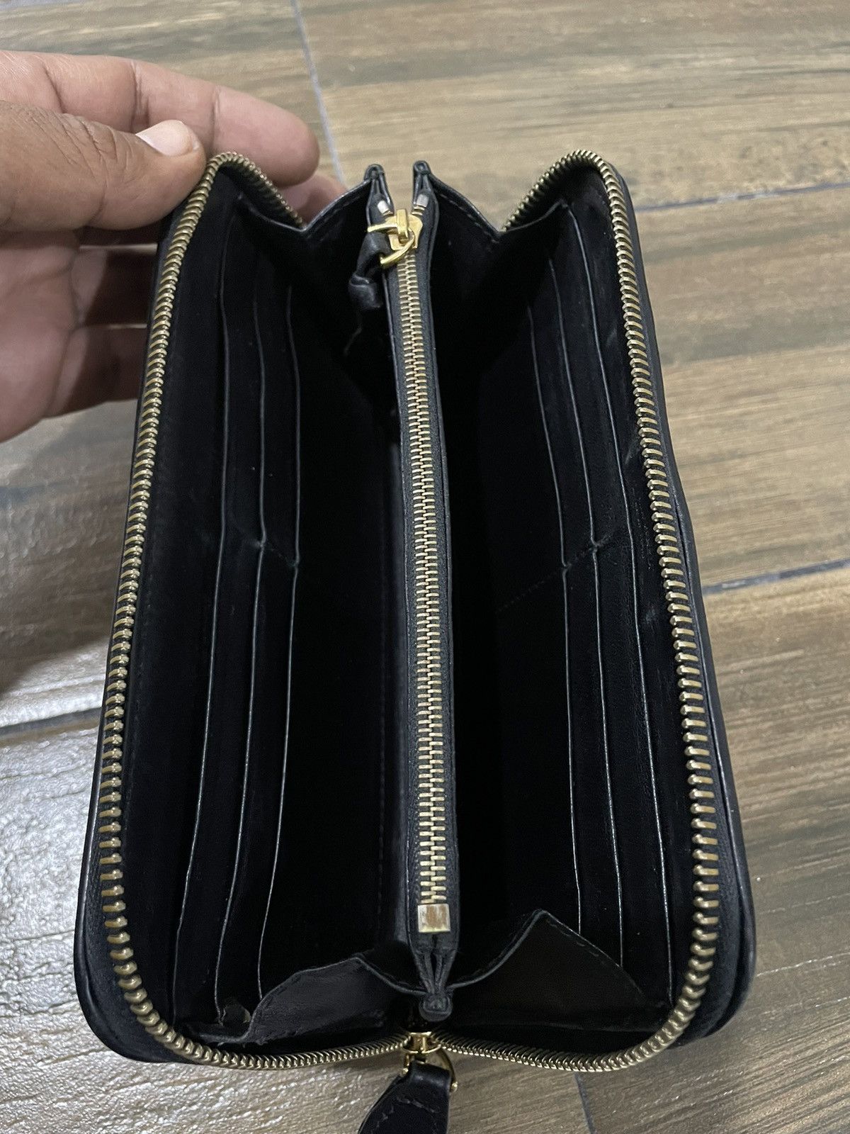 Bottega Veneta Bottega Veneta Black Intrecciato Leather Zip Wallet Size ONE SIZE - 5 Thumbnail
