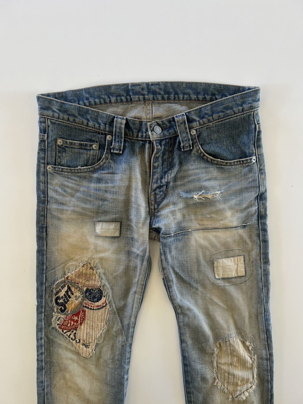 Vintage Vintage TMT Japan Holiday Distress Patchwork Denim Jeans Size US 32 / EU 48 - 5 Thumbnail