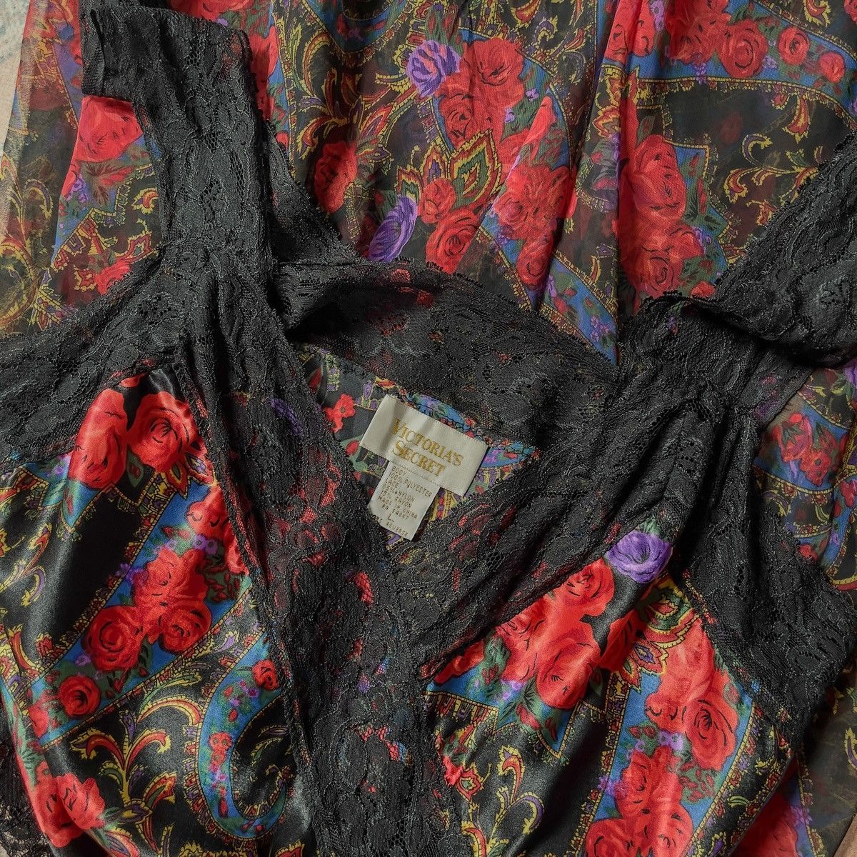 Victoria's Secret Victoria’s Secret 1990s Floral Chiffon Maxi Slip Dress (M–L) Size L / US 10 / IT 46 - 13 Thumbnail