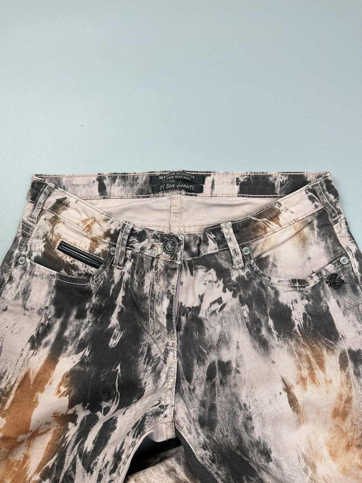 Maison Scotch × Scotch & Soda Maison Scotch Acid Print Skinny Pants Size 26" / US 2 / IT 38 - 4 Thumbnail