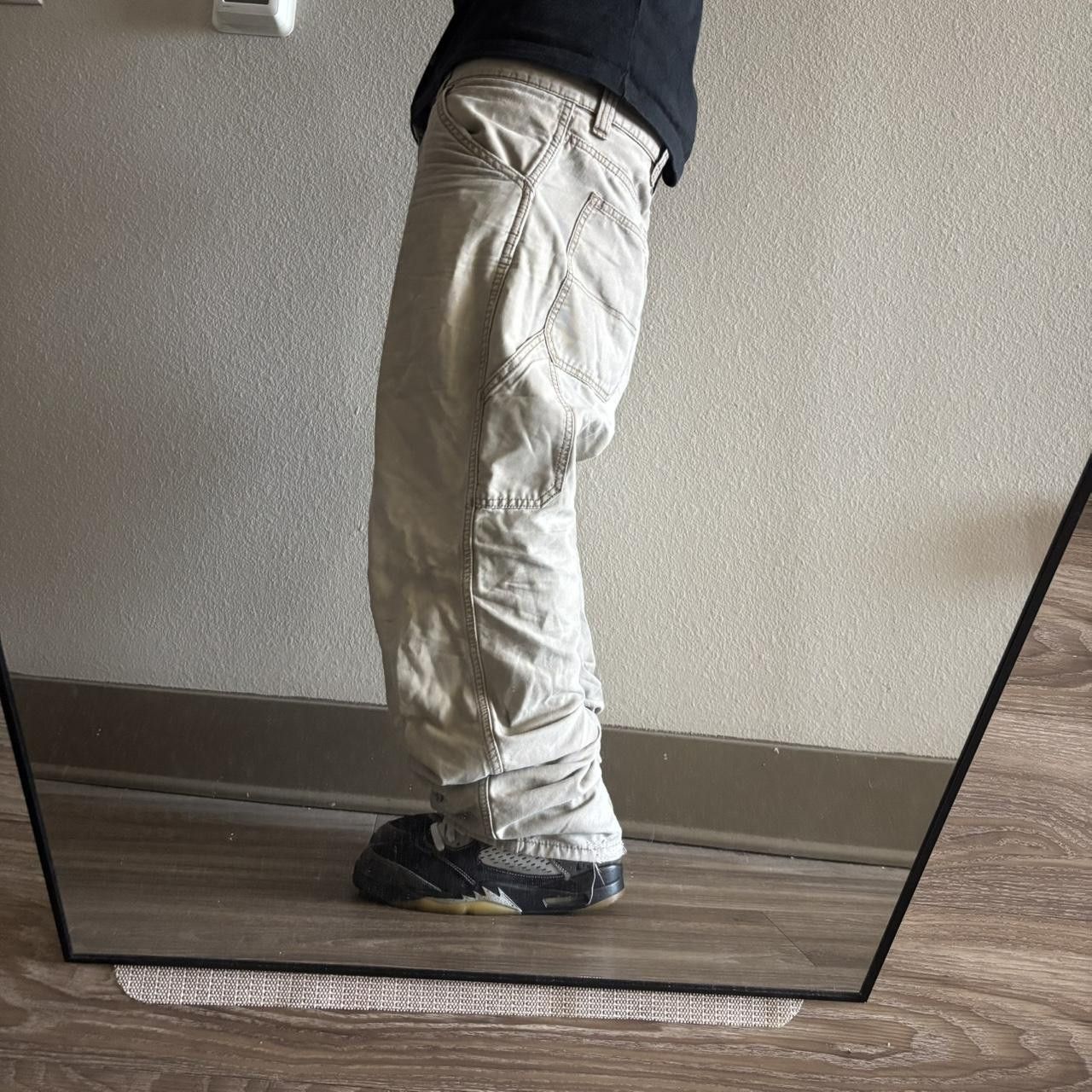 Vintage Crazy Vintage Y2K/2000s Light Tan Khaki Streetwear Carpenter Pants! 36x32 Size US 36 / EU 52 - 2 Thumbnail