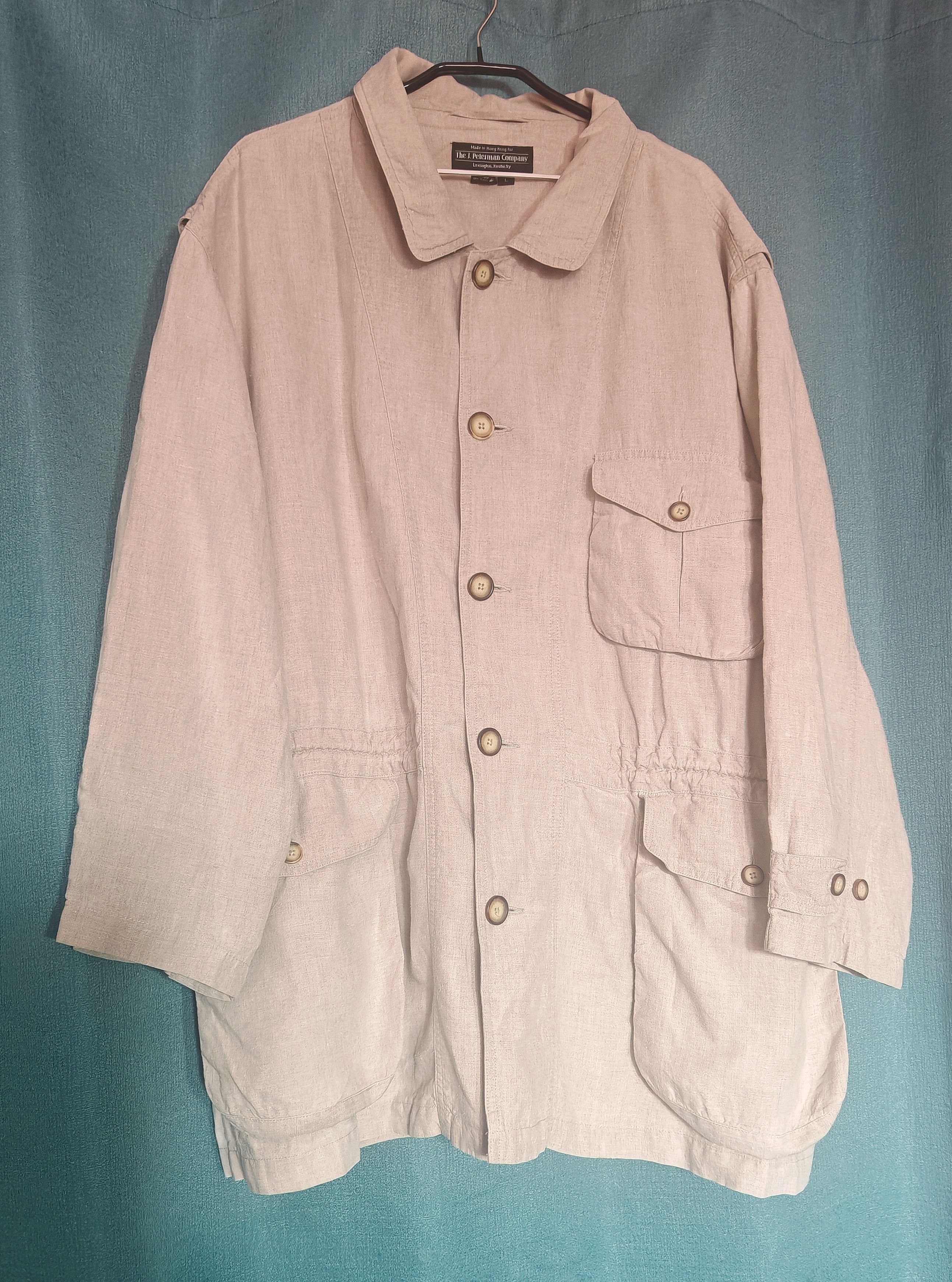 J. Peterman Vintage J.Peterman Linen Men's Safari Utility Jacket size L Size US L / EU 52-54 / 3 - 7 Thumbnail