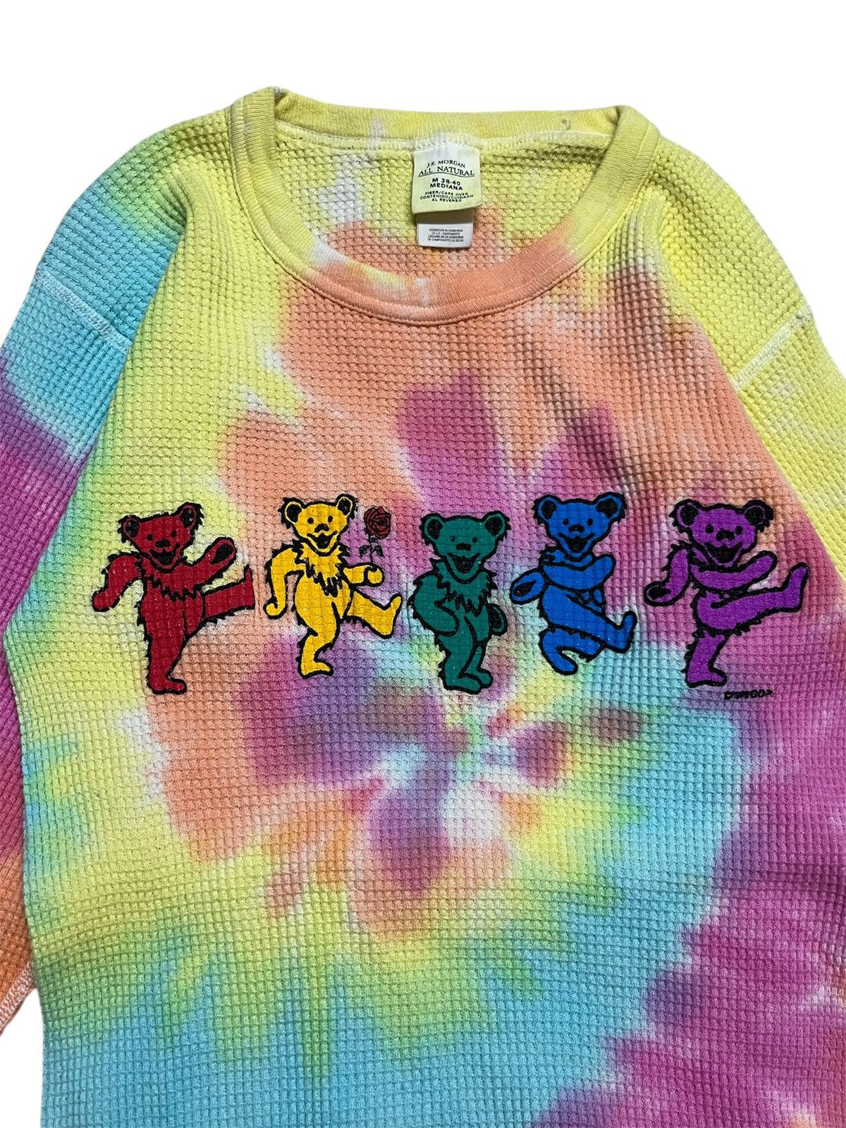 Vintage 1999 Grateful Dead Thermal L/S Tiedye T-Shirt