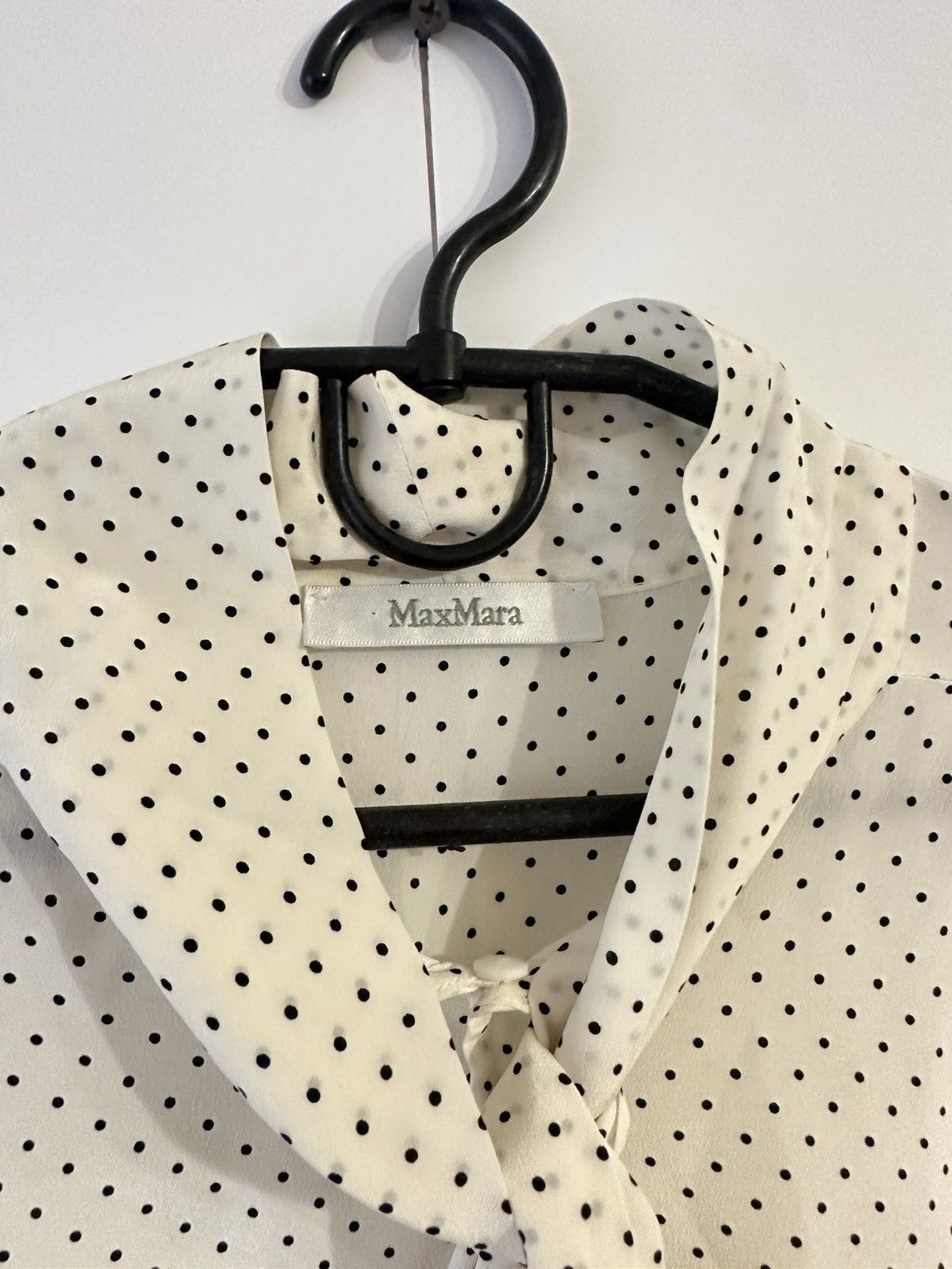 Max Mara Max Mara Luxury Polka Dot Viscose Classic Blouse Shirt Size M / US 6-8 / IT 42-44 - 9 Thumbnail