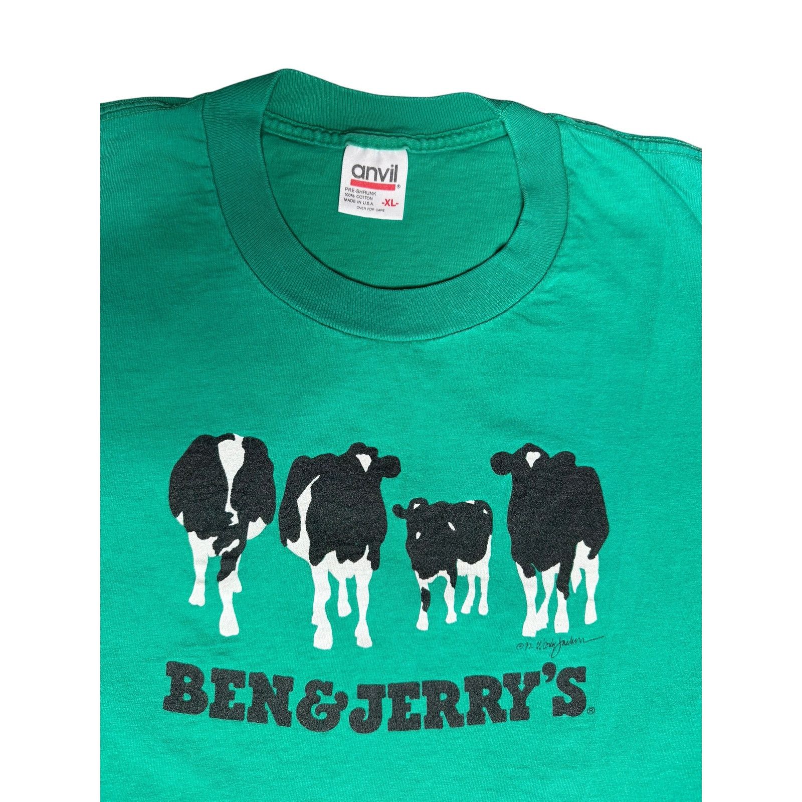 Anvil × Vintage Vintage 90s Ben & Jerry's Ice Cream Vermonts Finest T-Shirt Size US XL / EU 56 / 4 - 3 Thumbnail