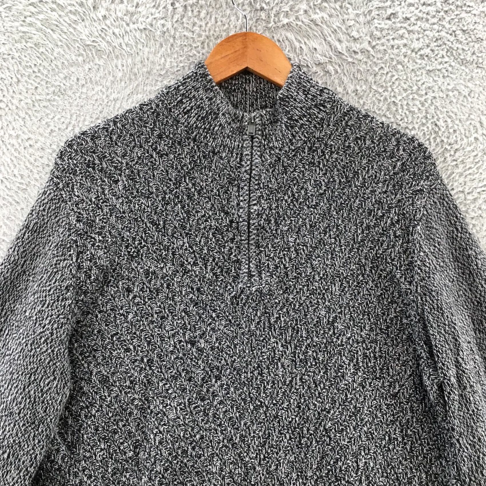 Calvin Klein Calvin Klein Sweater Mens L Gray Cotton Pullover Long Sleeve Mock Neck 1/4 Zip Casual Mens Size US L / EU 52-54 / 3 - 2 Thumbnail
