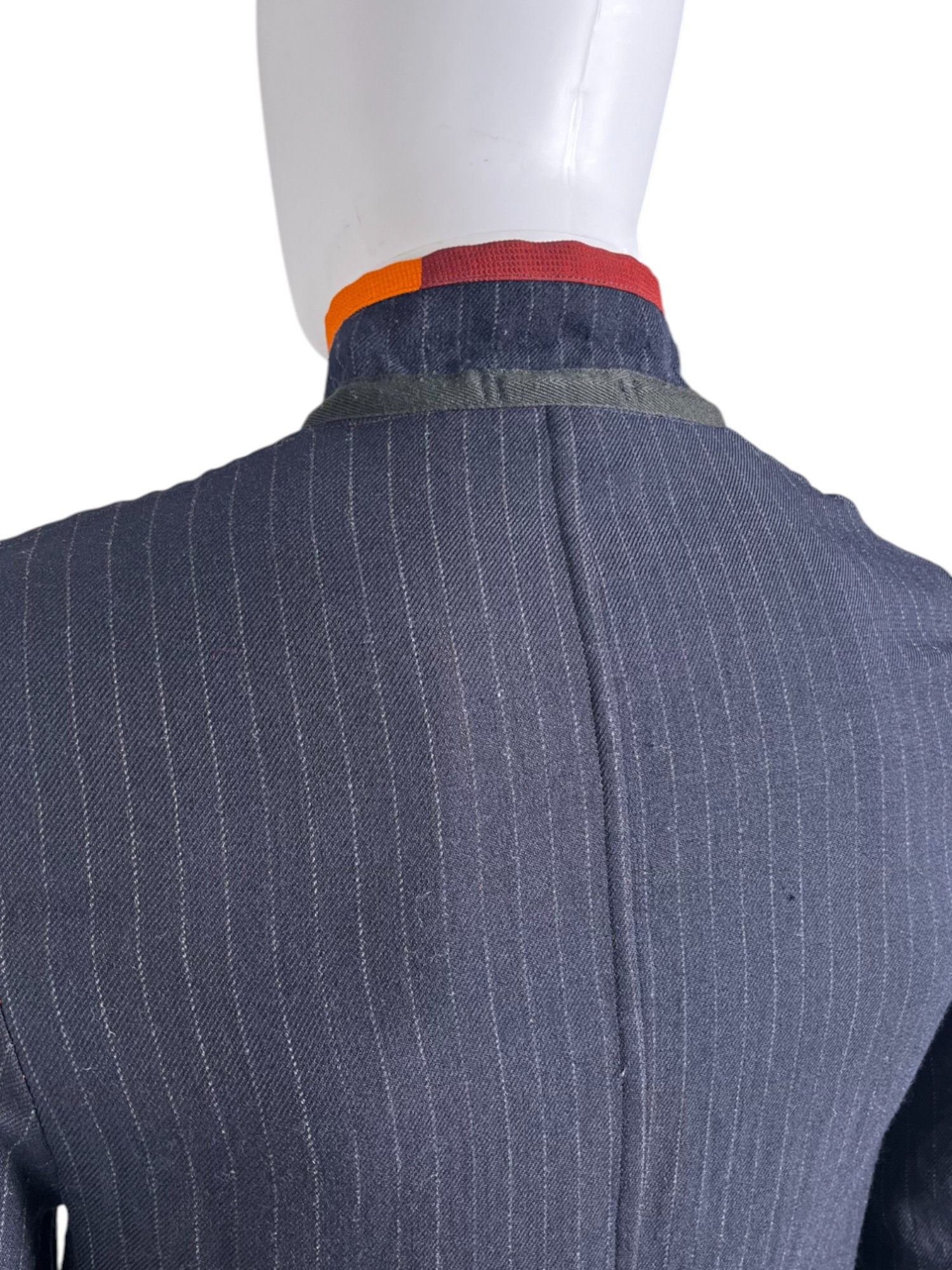 Comme des Garcons Homme Plus S/S 2001 Multicolor Striped Wool Blue Blazer Size US S / EU 44-46 / 1 - 8 Thumbnail