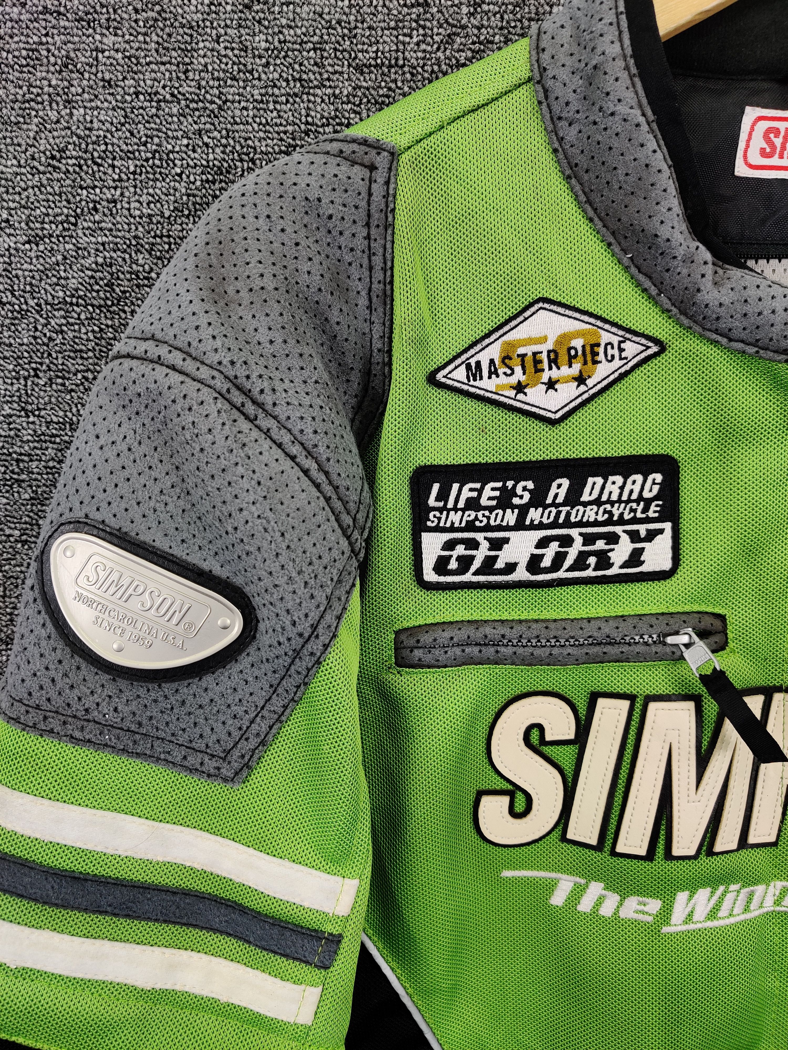 Vintage Vintage Simpson Racing Motorcycle Jacket Size US M / EU 48-50 / 2 - 6 Thumbnail