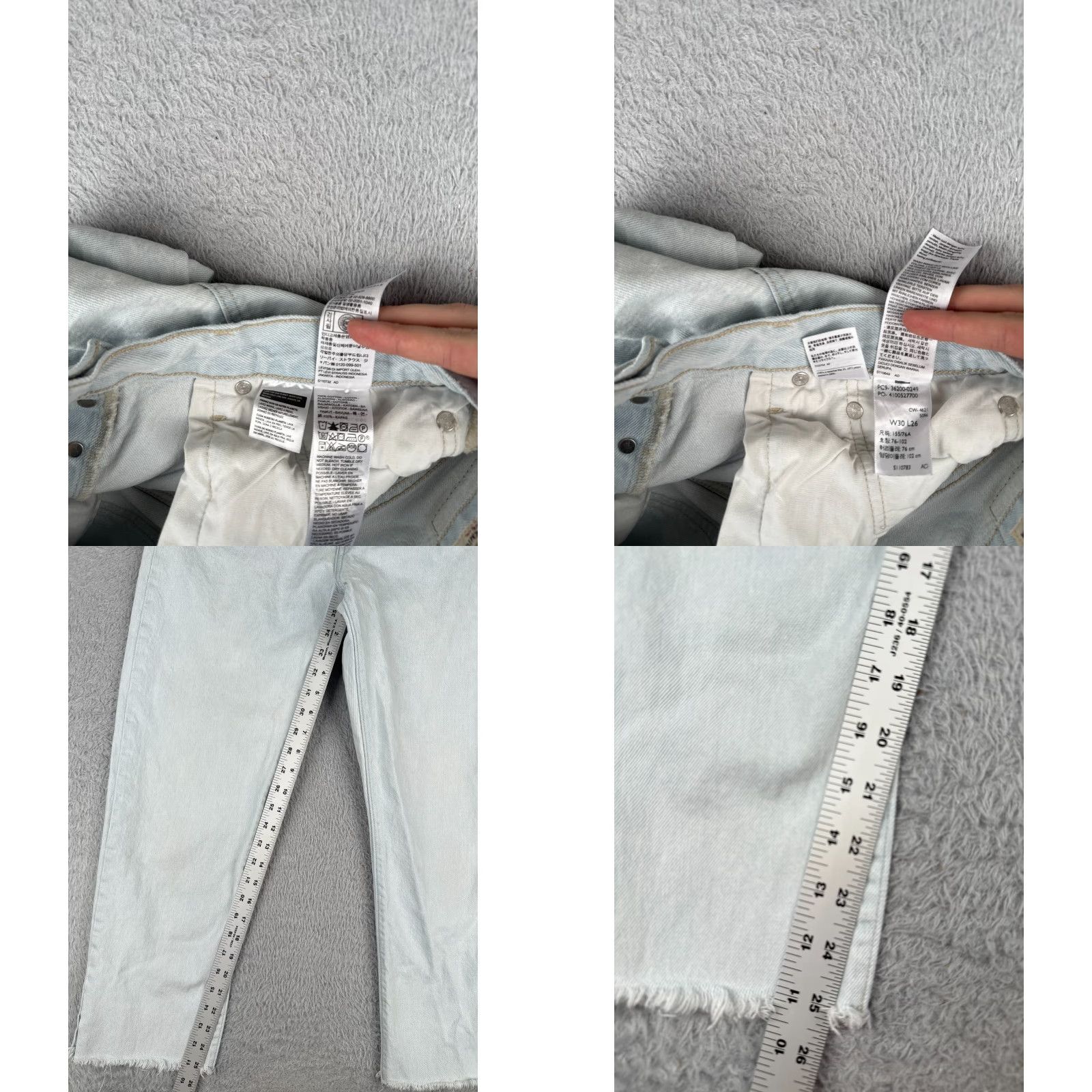 Levi's VINTAGE Levi's 501 Jeans Jeans Pants 30x26 Levi's 501 Cotton Denim Blue Button Fly Regular 5-Pocket Men Classic Distressed 501 Series Size US 30 / EU 46 - 8 Thumbnail