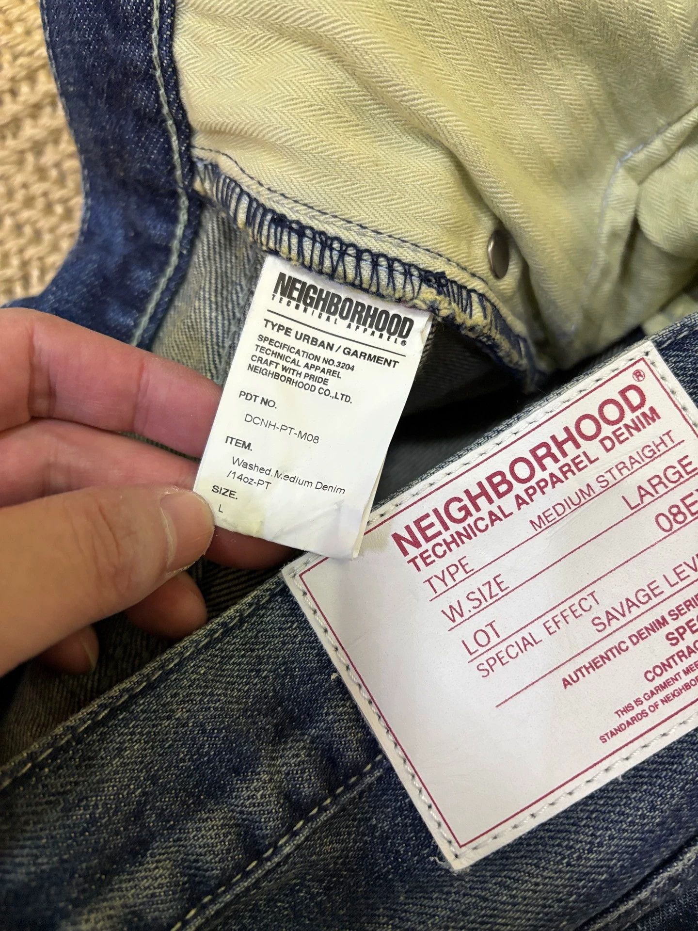 Neighborhood Edison Chen x Neighborhood Brutal Wash L Jeans HW Near New Size US 34 / EU 50 - 9 Thumbnail