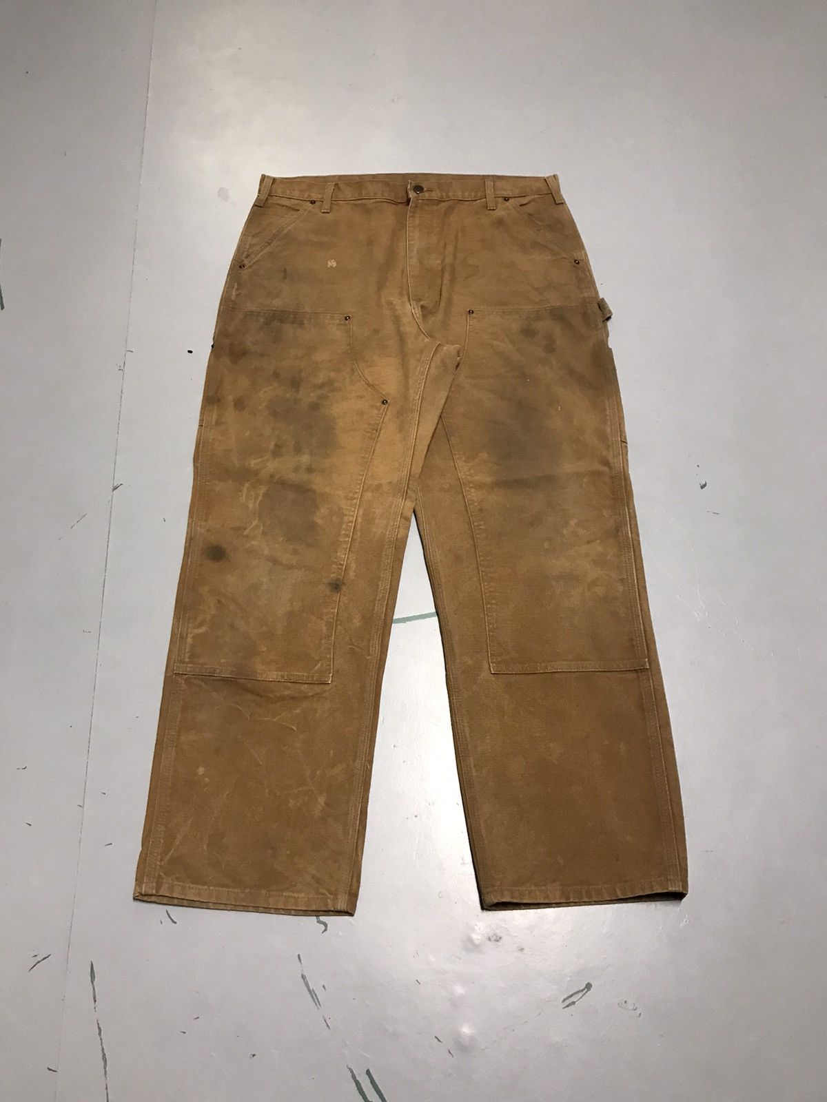 Carhartt Vintage carhartt B136 BRN dusty double knee workwear Size US 40 / EU 56 - 1 Thumbnail