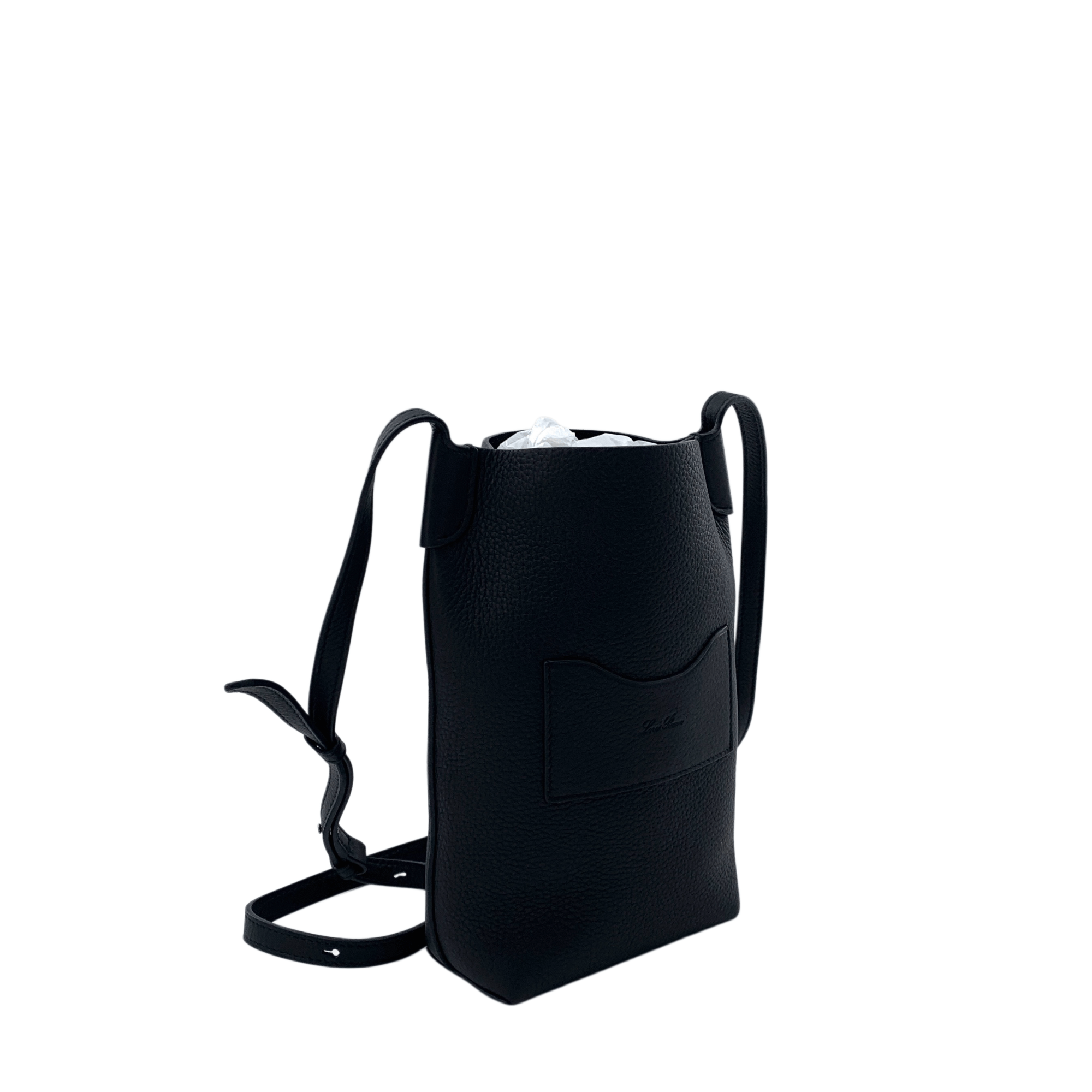Loro Piana Loro Piana Bale Leather Phone Bag Black Size ONE SIZE - 3 Thumbnail