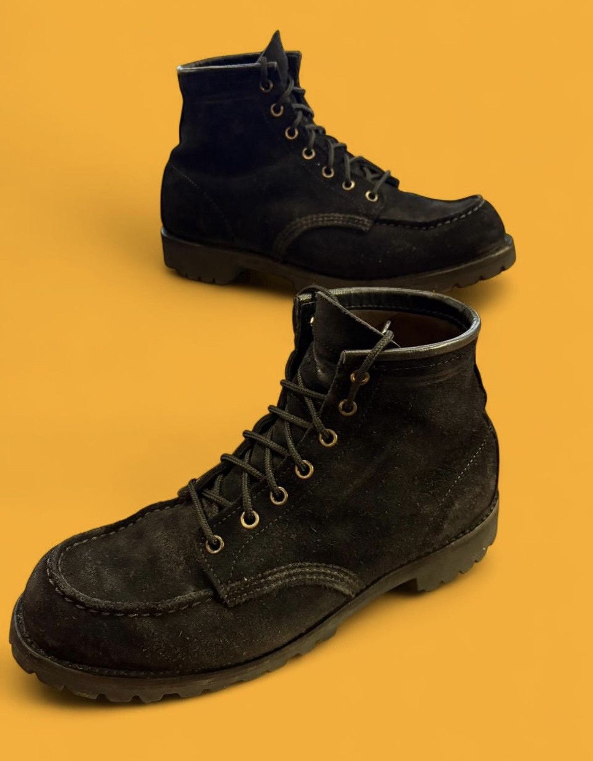 Red Wing Redwing black new-buck moc toe Size US 9 / EU 42 - 1 Thumbnail