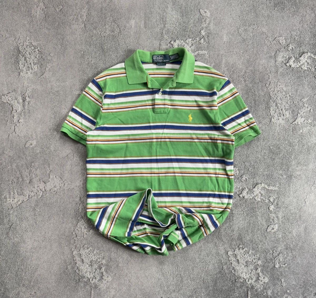 Polo Ralph Lauren × Ralph Lauren × Vintage Polo Ralph Lauren M striped polo button up T-shirt tee RL Size US M / EU 48-50 / 2 - 1 Thumbnail