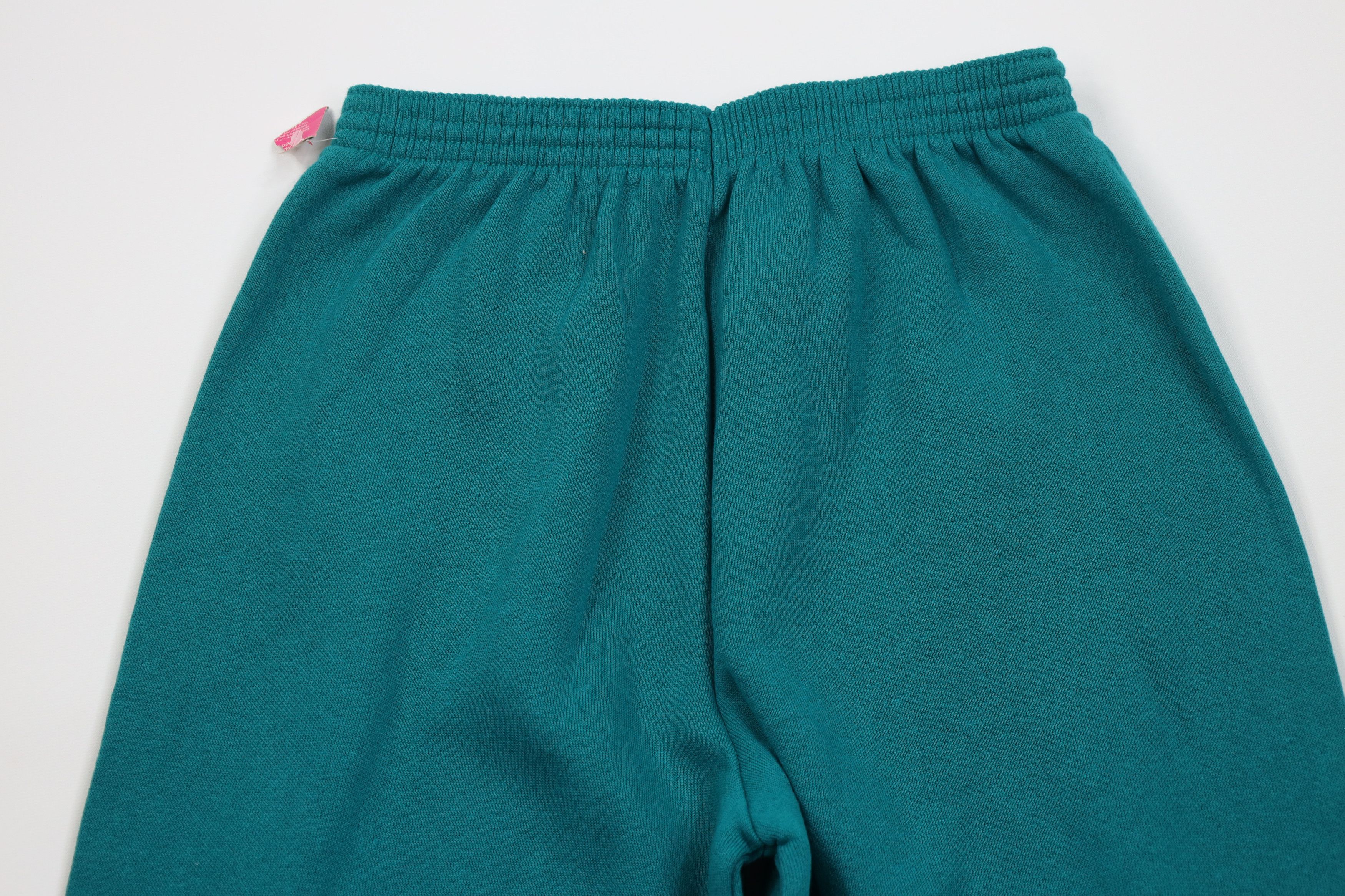 Vintage Deadstock Vintage 90s Streetwear Sweatpants Joggers Teal USA Size 26" / US 2 / IT 38 - 9 Thumbnail
