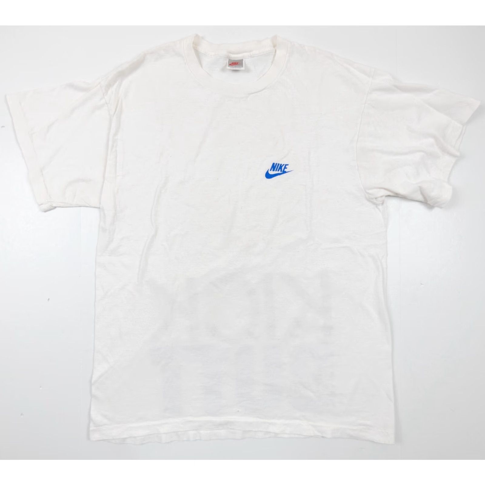 Nike VINTAGE Nike Shirt Mens XLarge White 90s Tee Single Stitch USA Made Swoosh Adult Size US XL / EU 56 / 4 - 4 Thumbnail