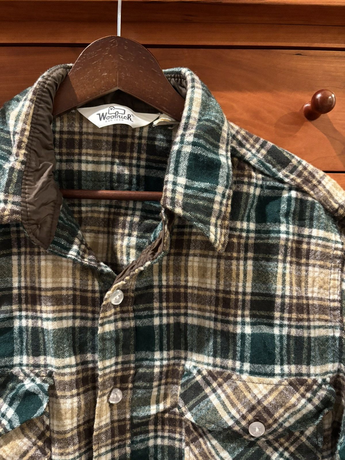 Woolrich Woolen Mills Vintage 60’s Woolrich Green/Yellow Plaid Flannel Shirt Sz XL Size US XL / EU 56 / 4 - 3 Thumbnail