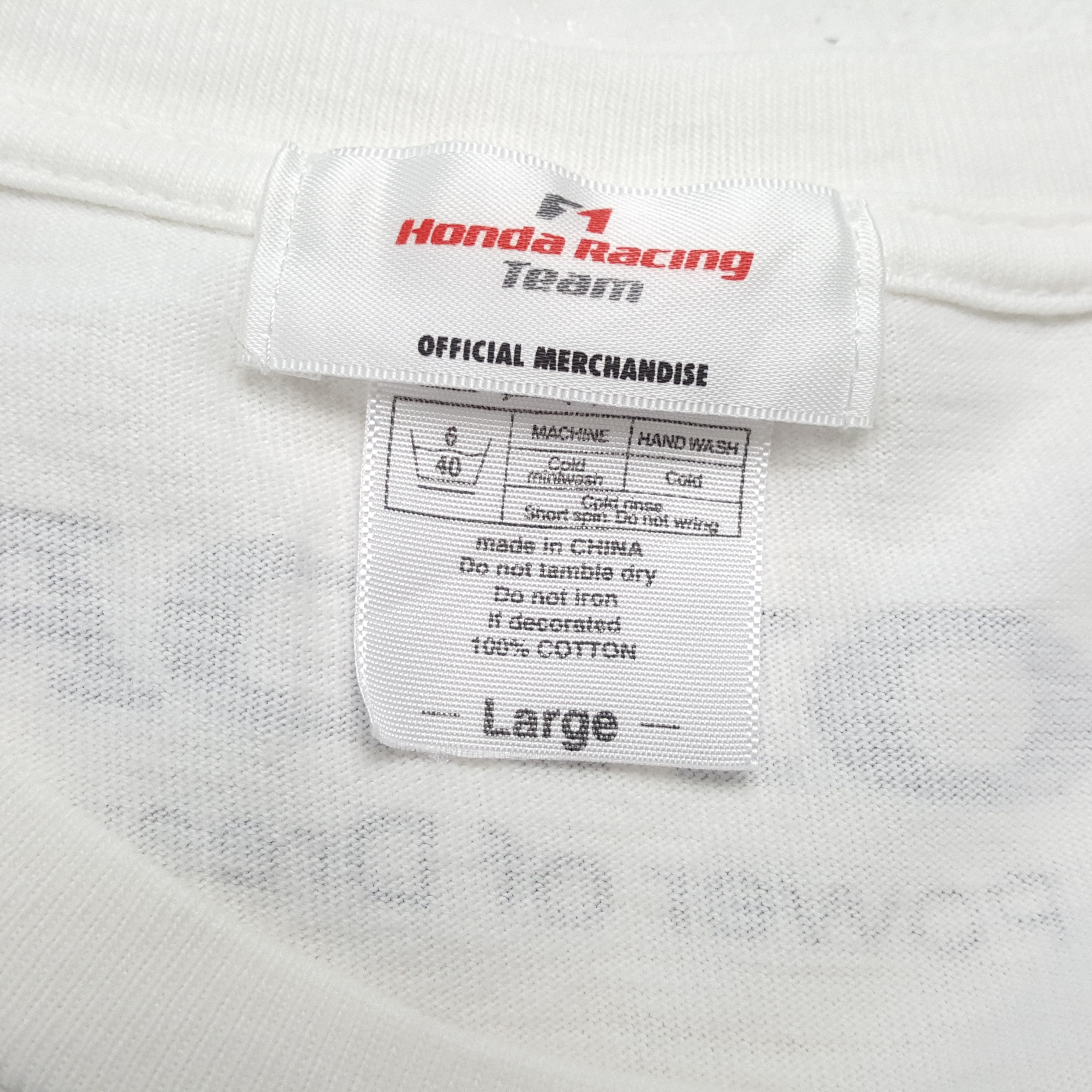 Honda × Vintage Vintage FORMULA 1 HONDA RACING TEAM GP Promo T-Shirts Size US L / EU 52-54 / 3 - 8 Thumbnail