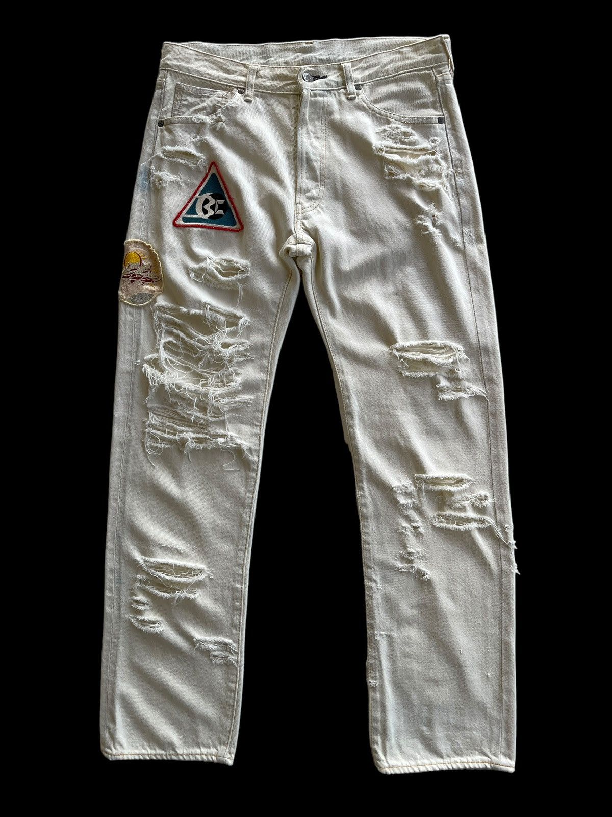 Billionaire Boys Club BBC Destroyed Ripped Jeans Size US 32 / EU 48 - 17 Thumbnail