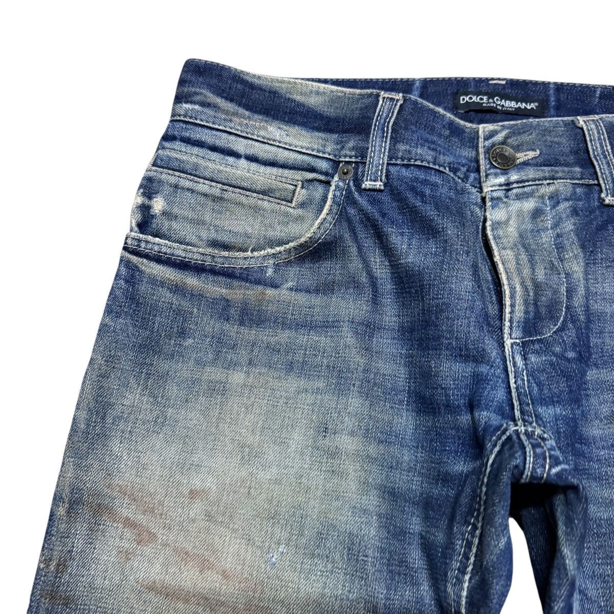 Dolce & Gabbana Vintage Dolce & Gabbana Damage Jeans Size US 30 / EU 46 - 2 Thumbnail